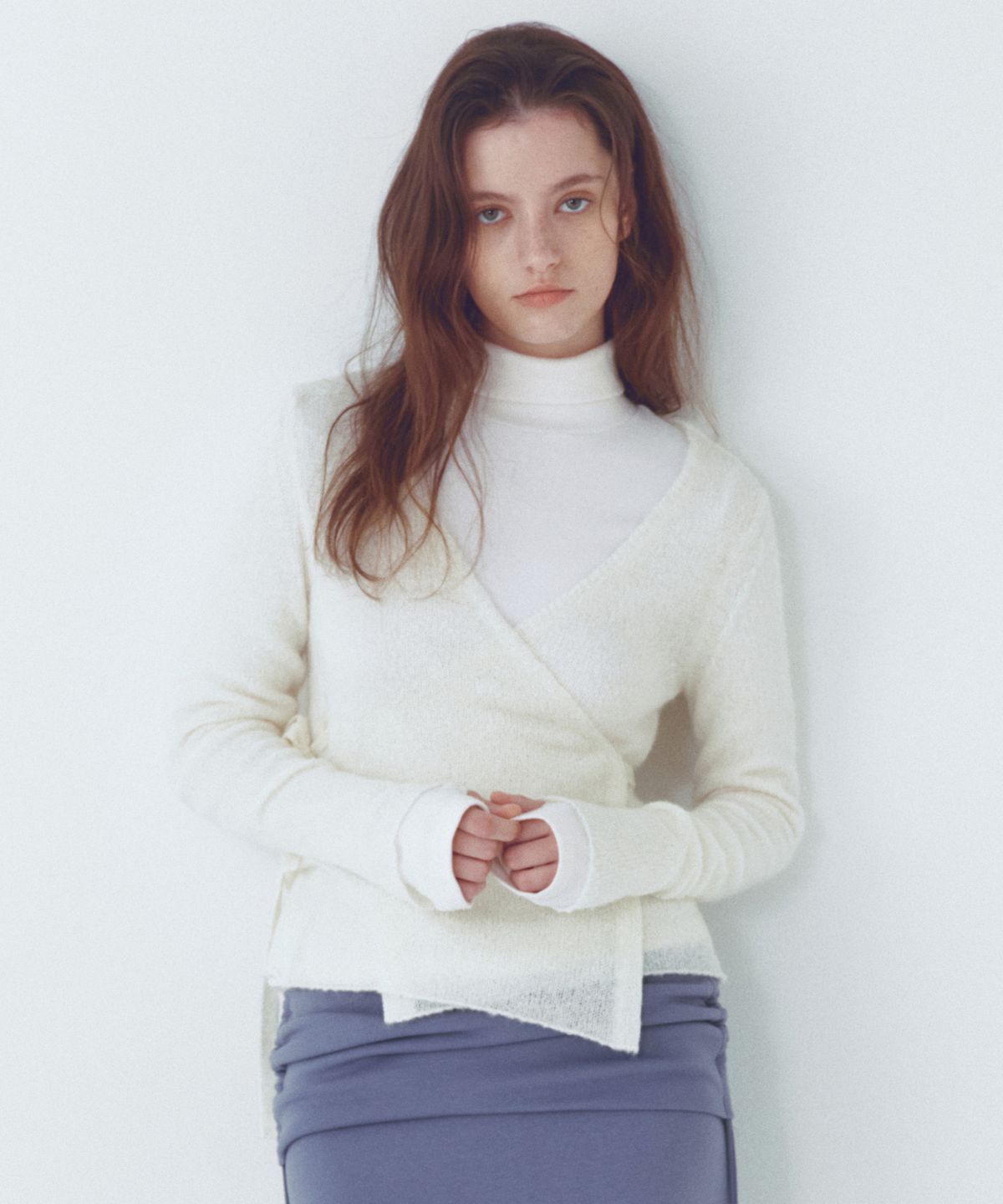 씨타(CITTA) Essential Alpaca Wool Wrap Knit Cardigan_CTK245(White)