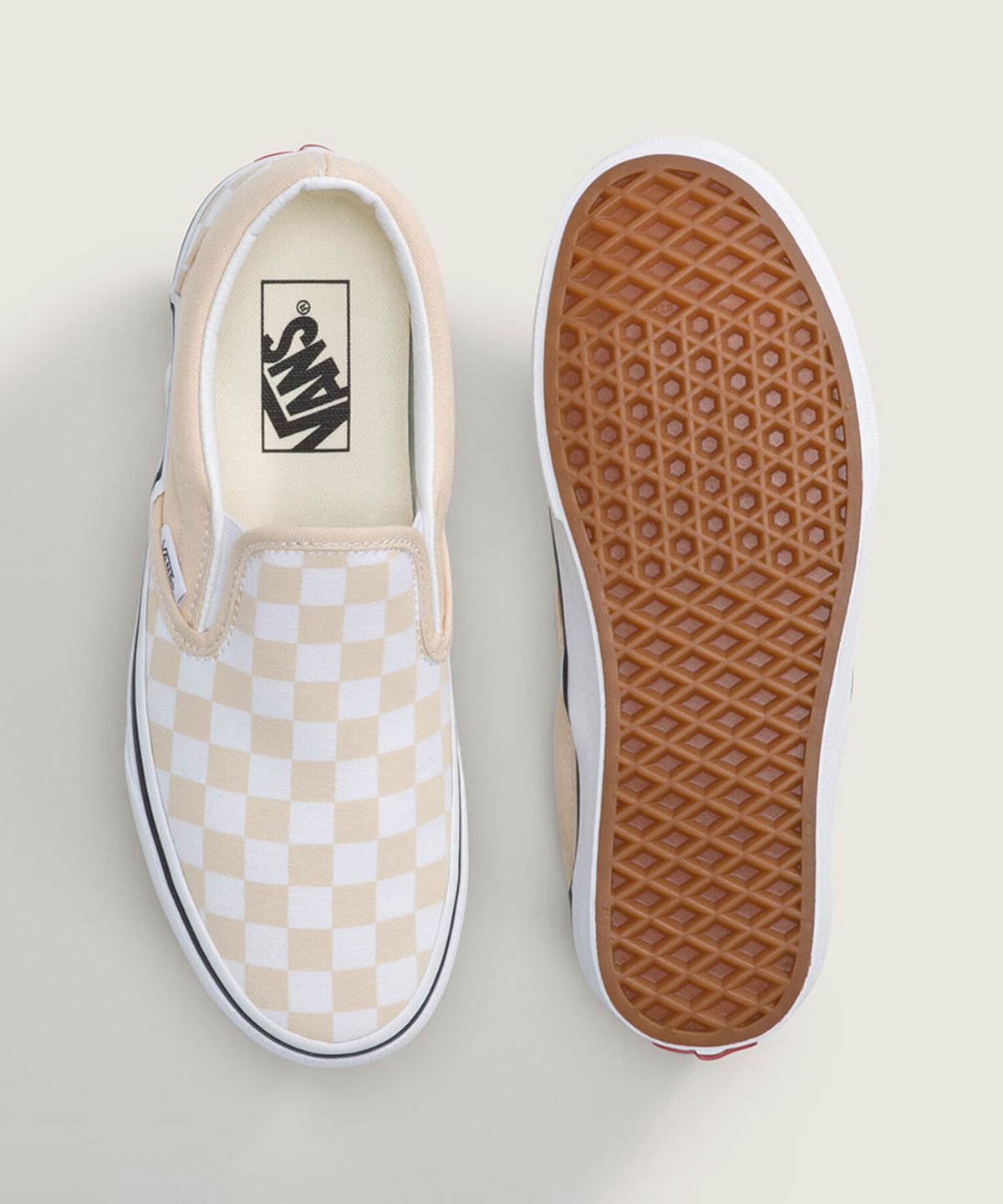 반스(VANS) 클래식 슬립온 - (컬러띠어리) 체커보드 베이지 / VN000D6YCHW1