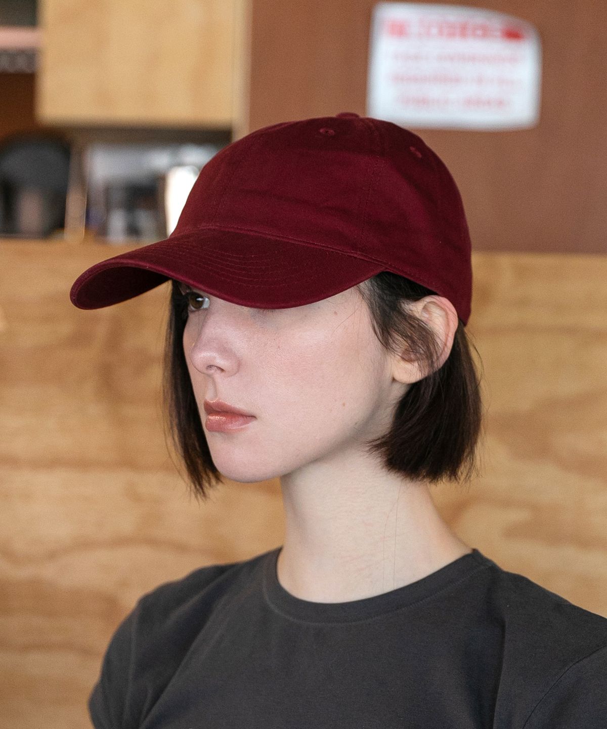 챕터(CHAPTER) CASUAL WASHING BALL CAP-버건디