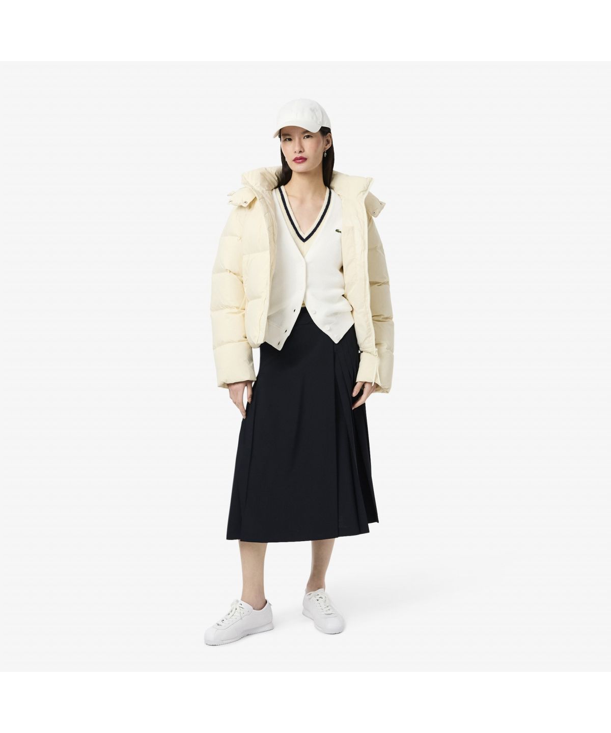 라코스테(LACOSTE) 여성 링스링스 브이넥 가디건 AF4143-55N 70V