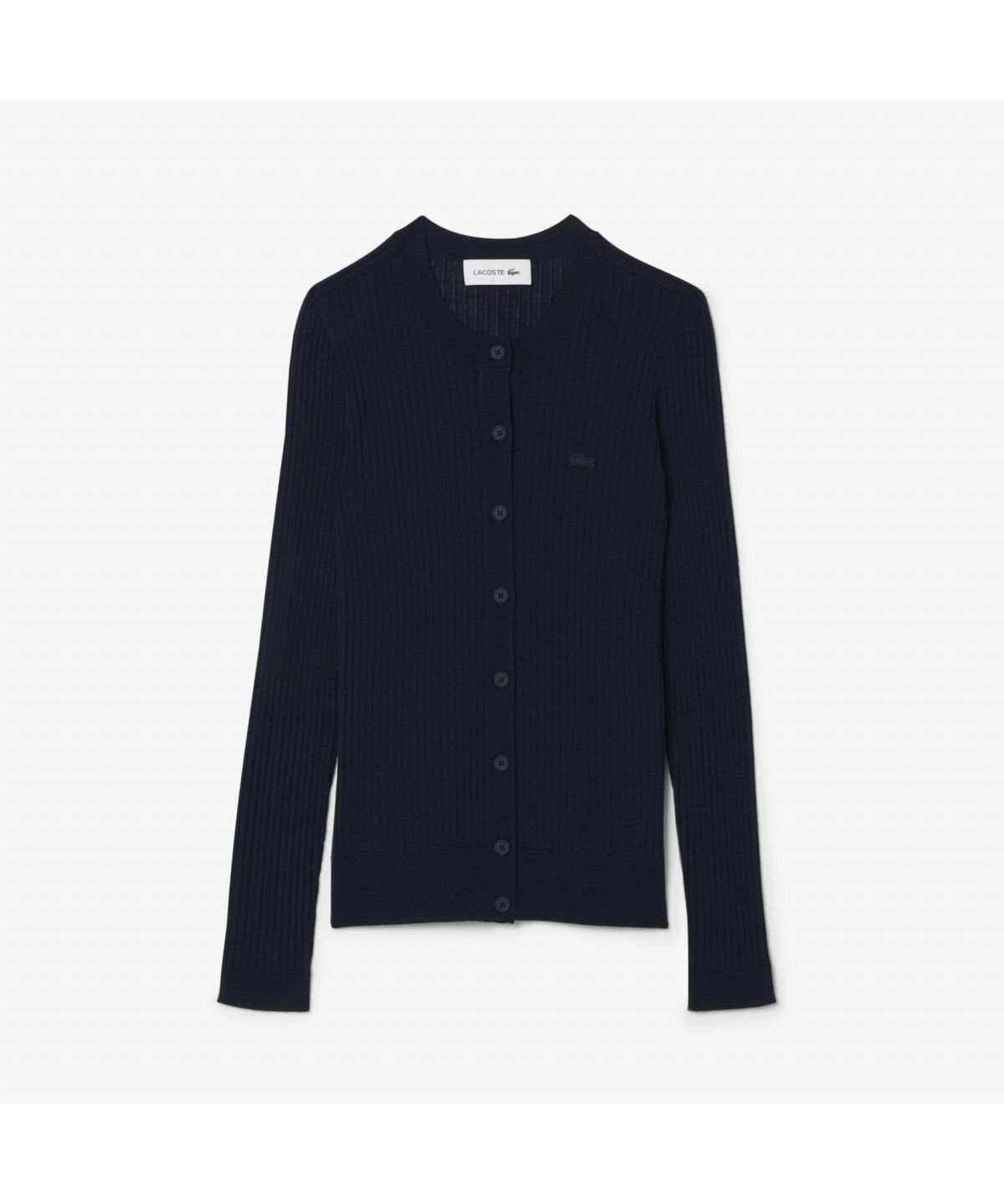라코스테(LACOSTE) 여성 립조직 메리노울 크루넥 가디건 AF4141-55N 166