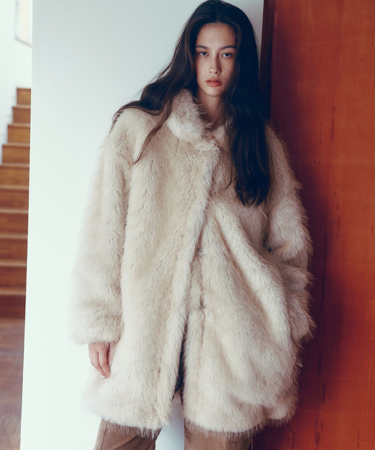 씨타(CITTA) Vintage Soft Fur Coat_CTO150(Ivory)