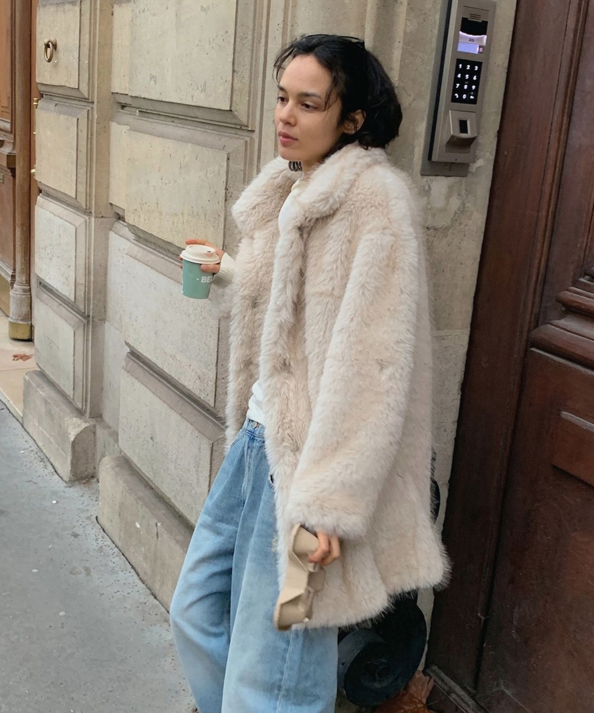 씨타(CITTA) Vintage Soft Fur Coat_CTO150(Ivory)