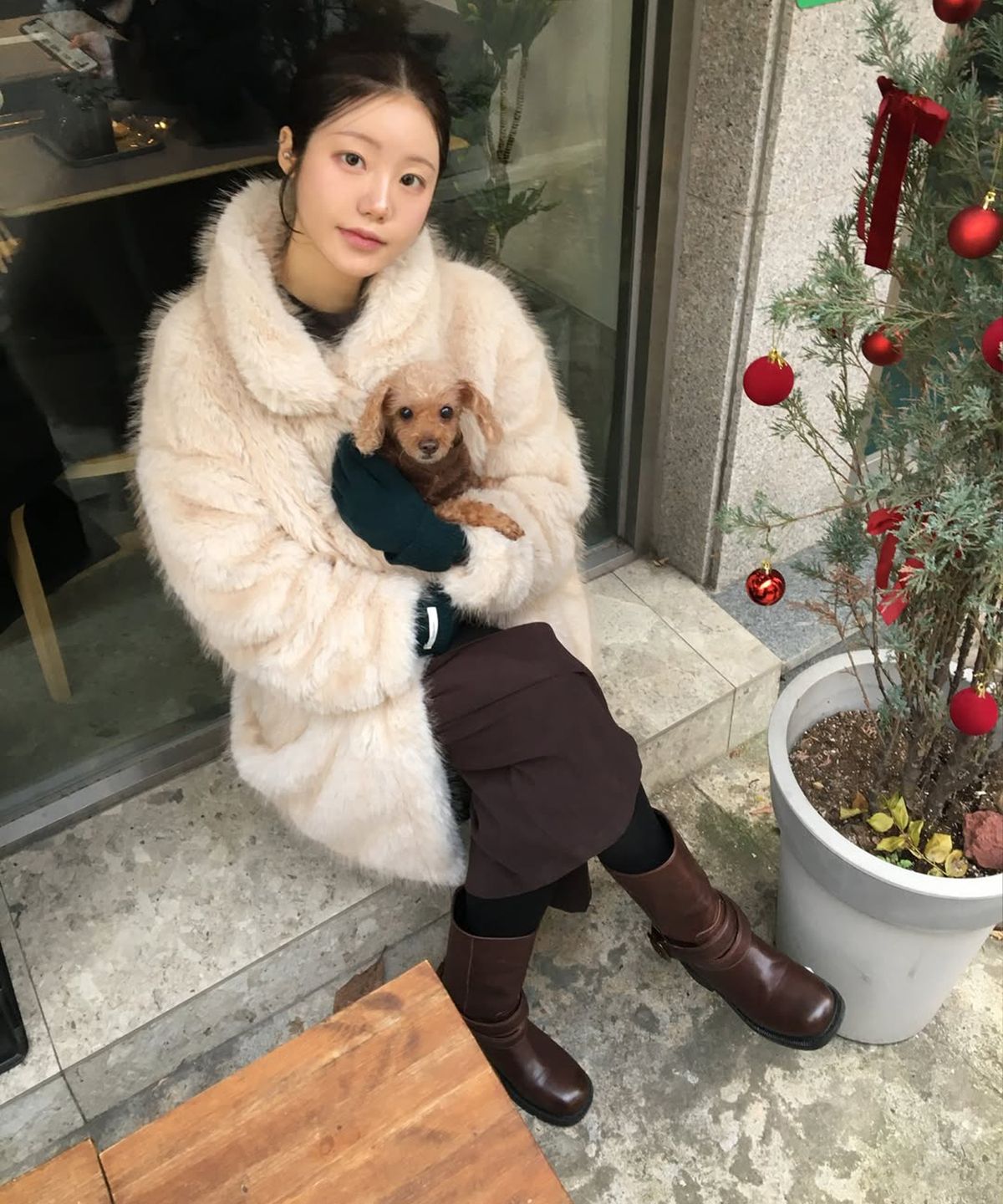 씨타(CITTA) Vintage Soft Fur Coat_CTO150(Ivory)