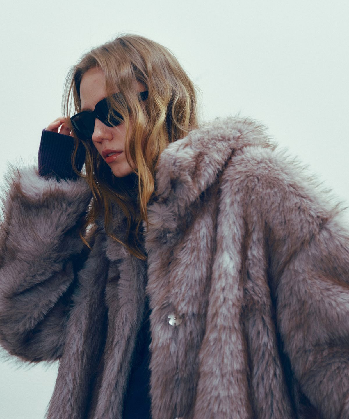씨타(CITTA) Vintage Soft Fur Coat_CTO150(Grey)