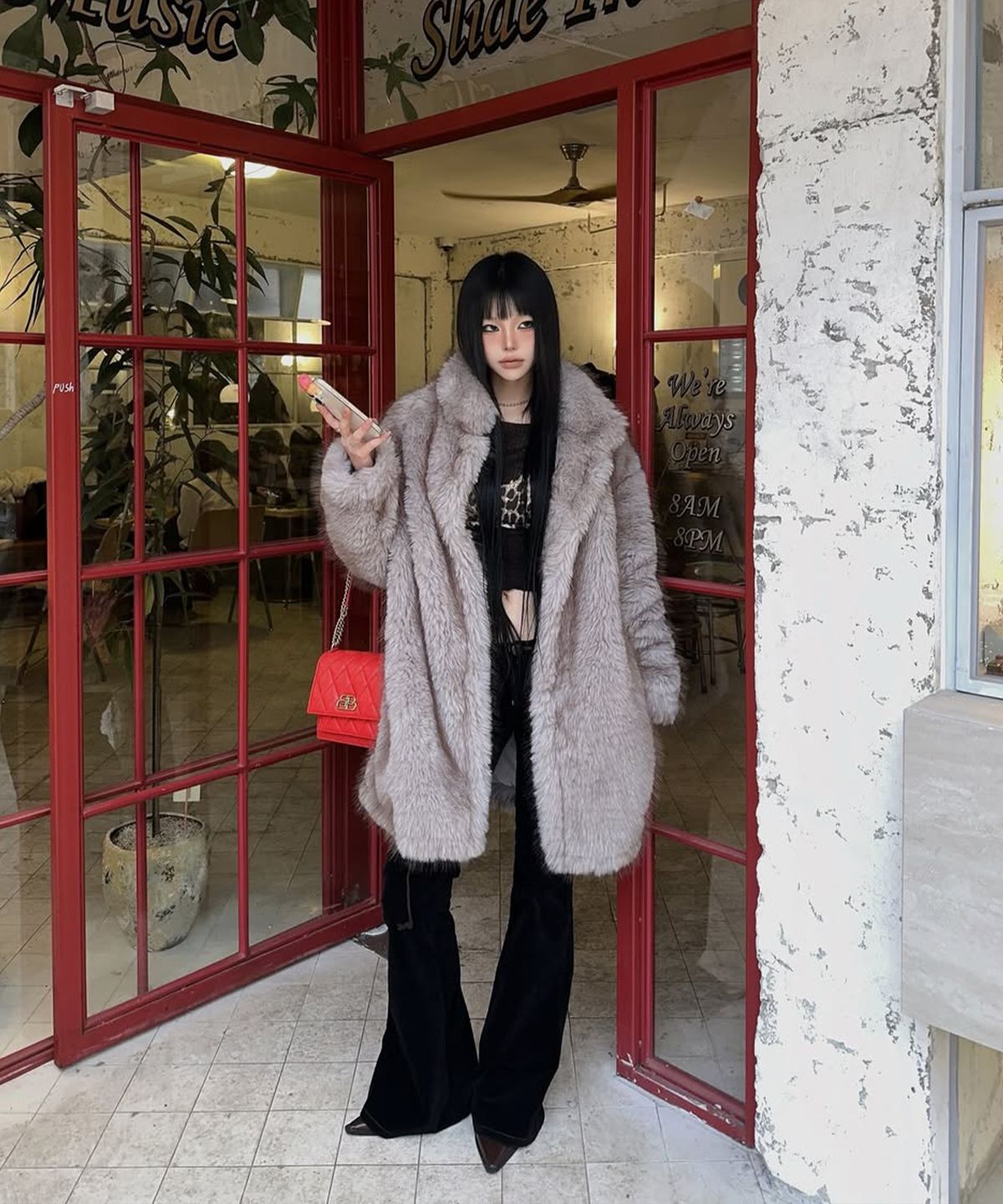 씨타(CITTA) Vintage Soft Fur Coat_CTO150(Grey)