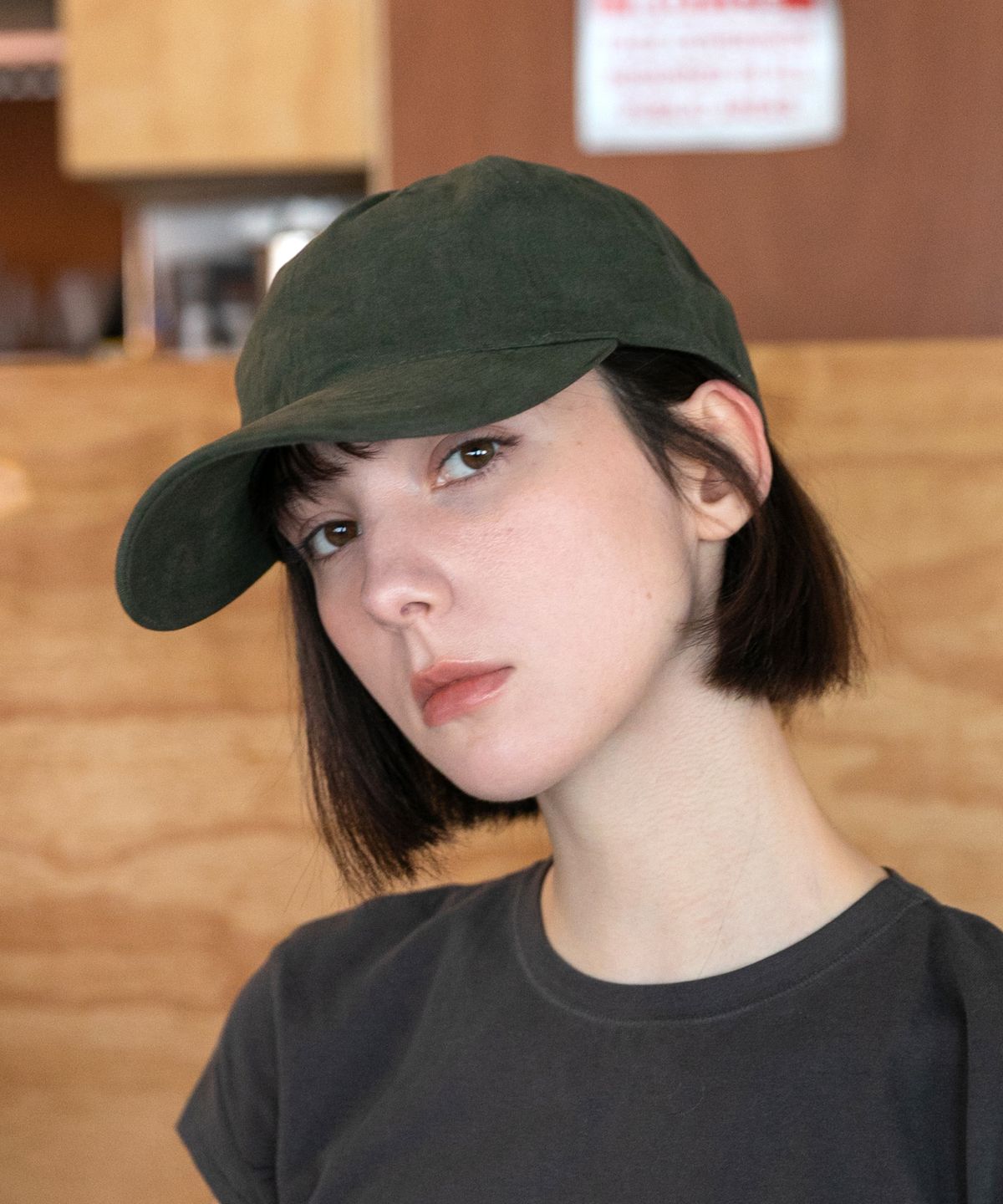 챕터(CHAPTER) SIGNATURE PEACH BALL CAP-카키