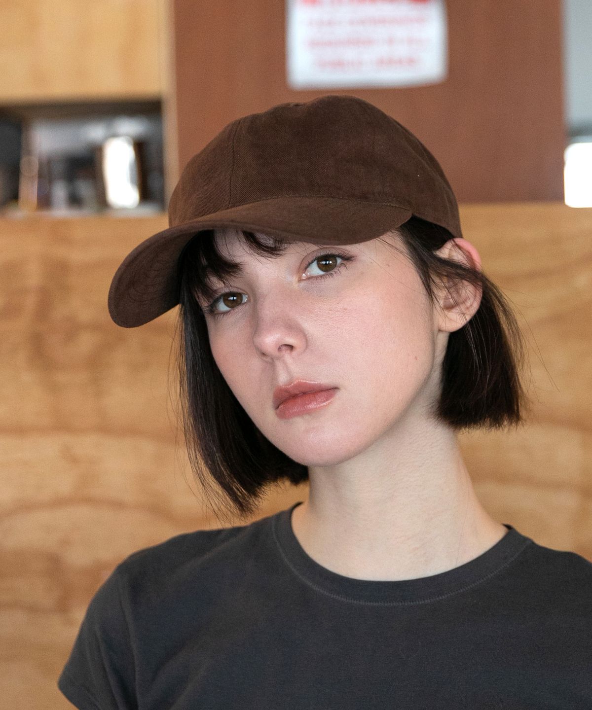 챕터(CHAPTER) SIGNATURE PEACH BALL CAP-브라운