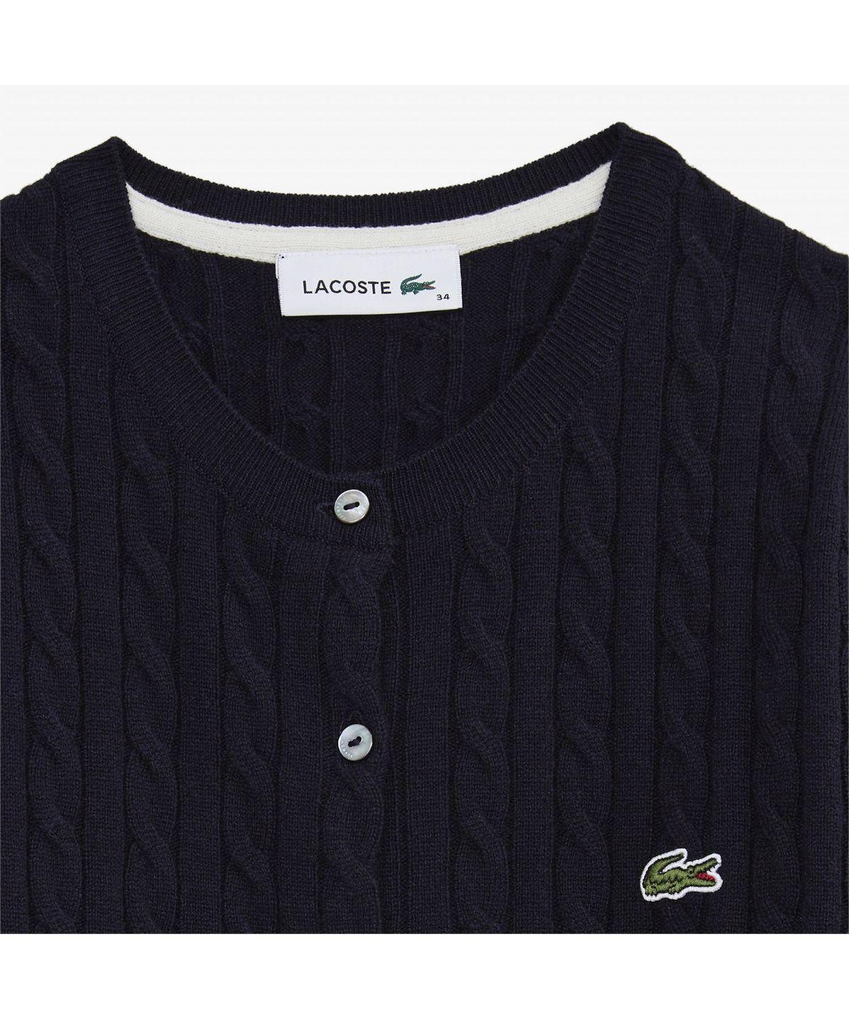 라코스테(LACOSTE) 여성 케이블 크루넥 가디건 AF092E-55N HDE