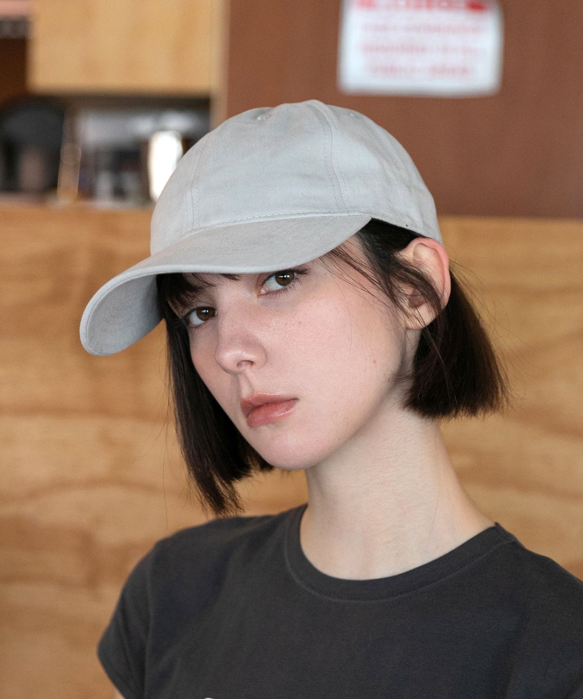 챕터(CHAPTER) SIGNATURE PEACH BALL CAP-그레이