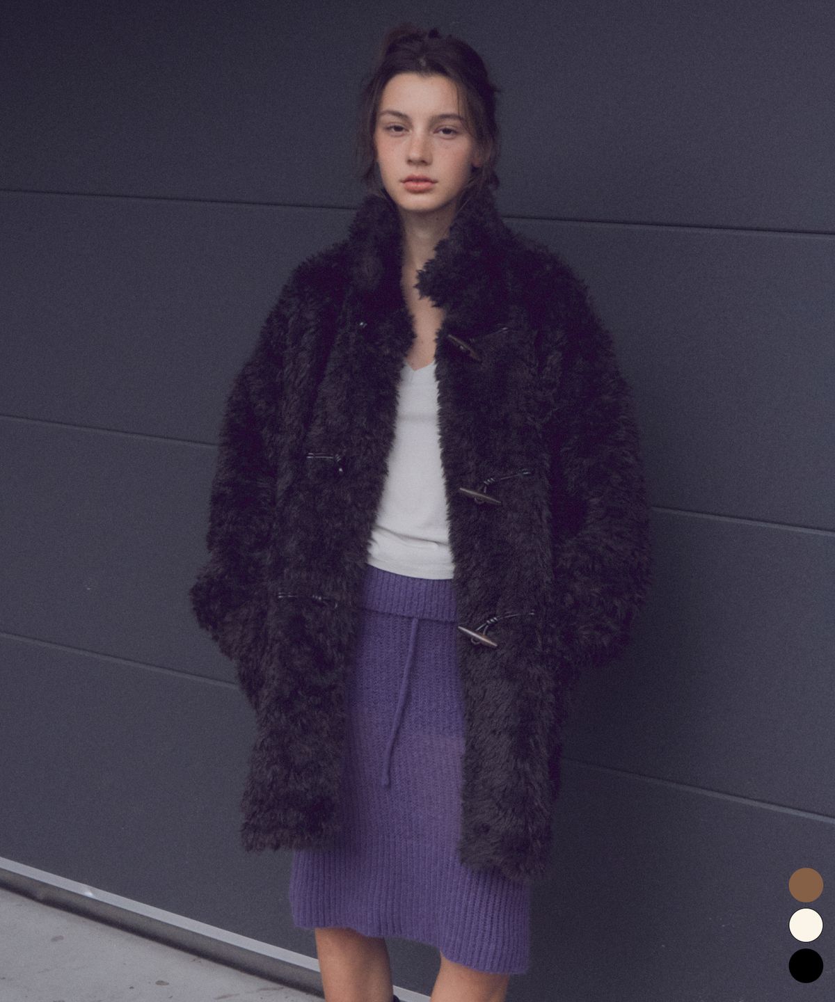 씨타(CITTA) Toggle Point Fur Coat_CTO149(3color)
