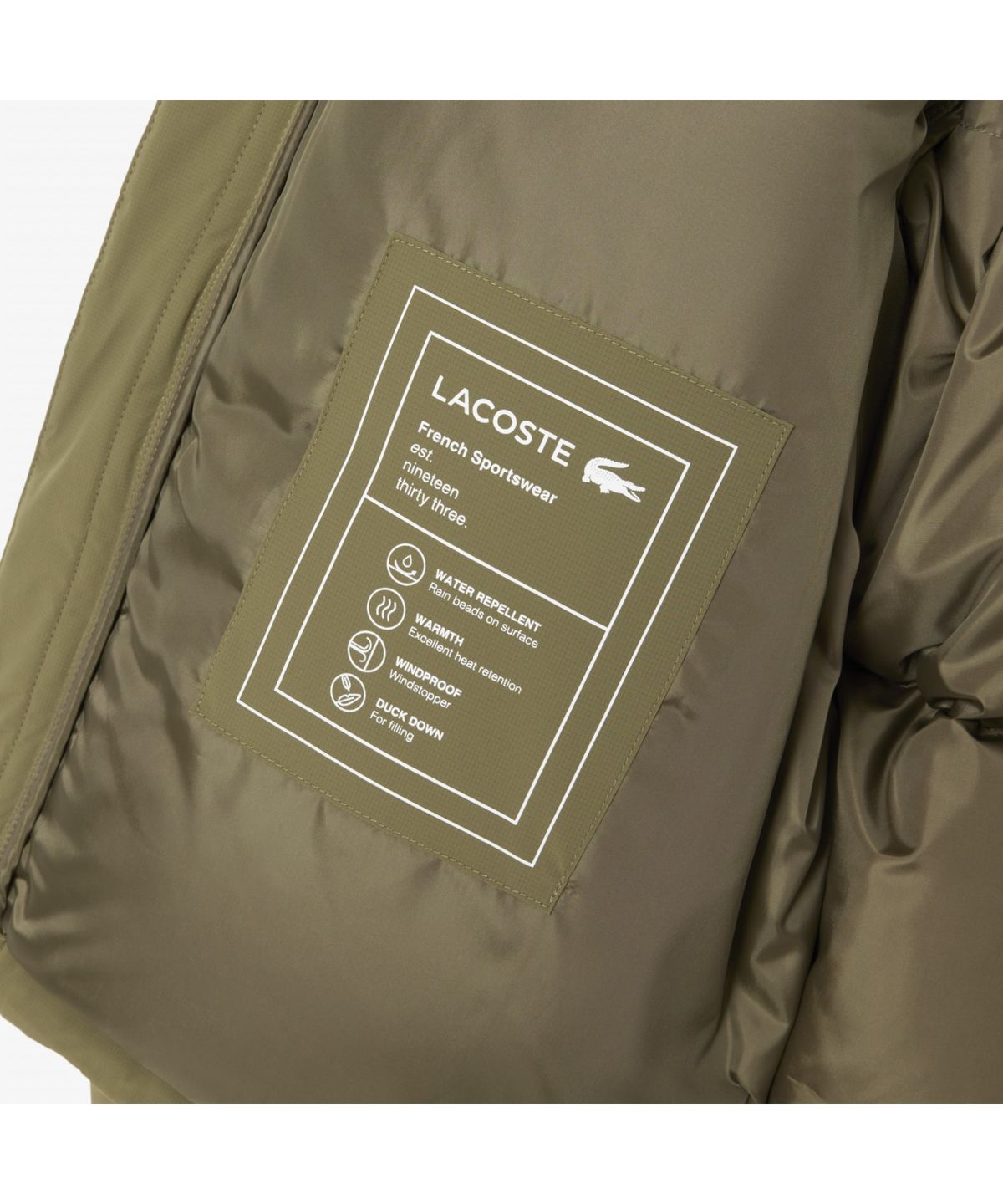 라코스테(LACOSTE) 남성 하이넥 덕다운 푸퍼 BH9052-55N E9F