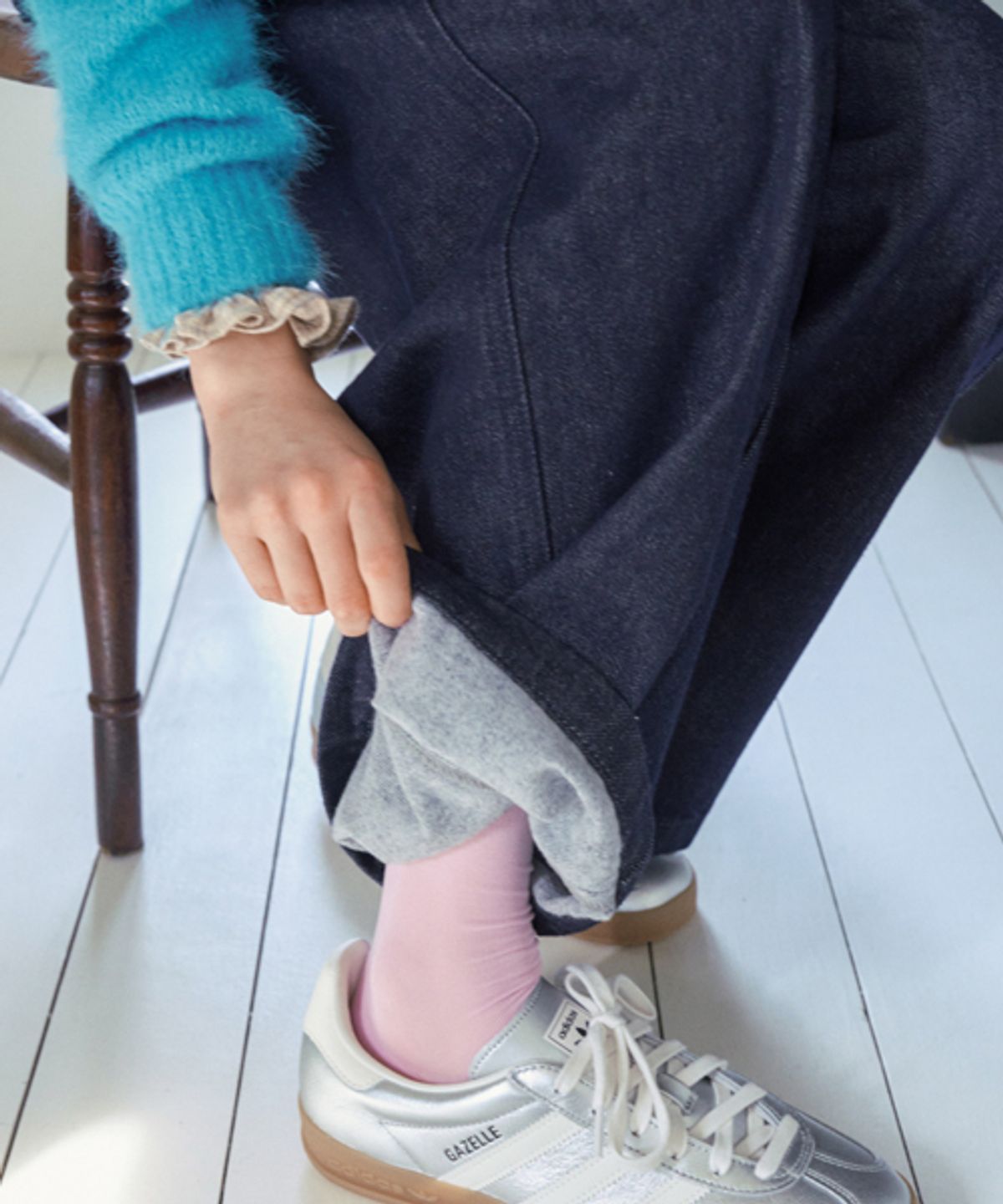 헤인트(HAINT) [기모] LEV CURVED DENIM PANTS_DARK BLUE