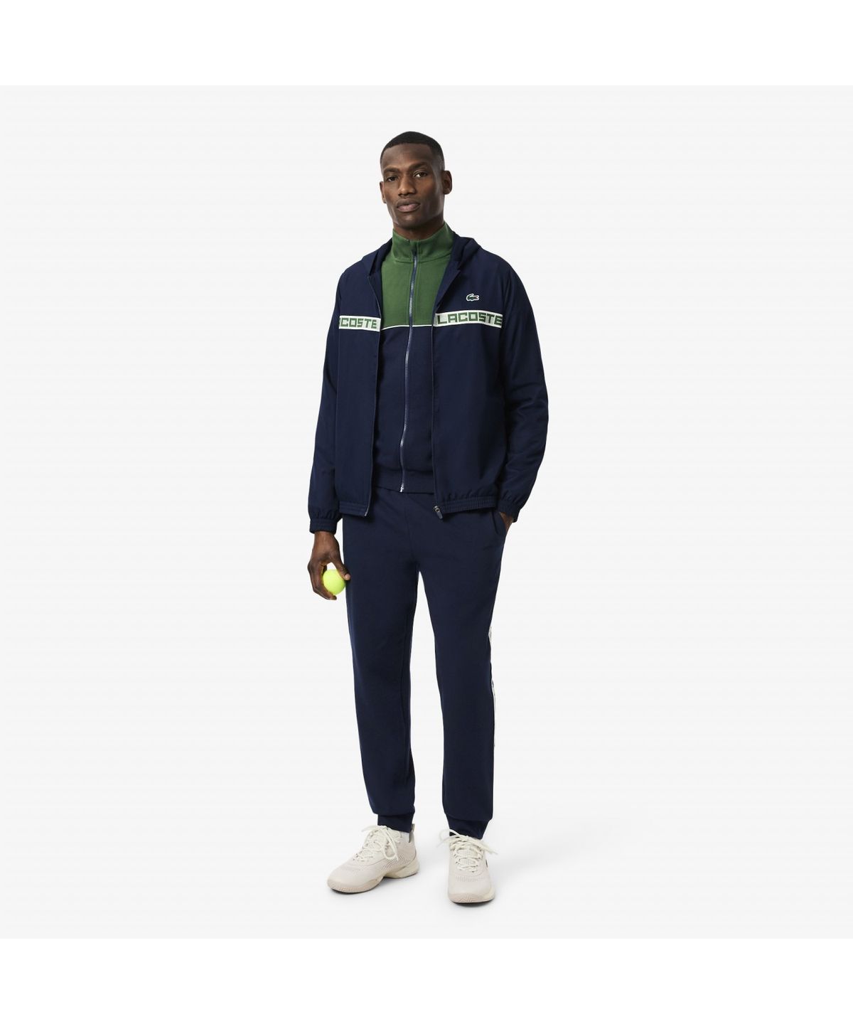 라코스테(LACOSTE) 남성 라코스테 레터링 테니스 스웻자켓 SH4751-55N 802