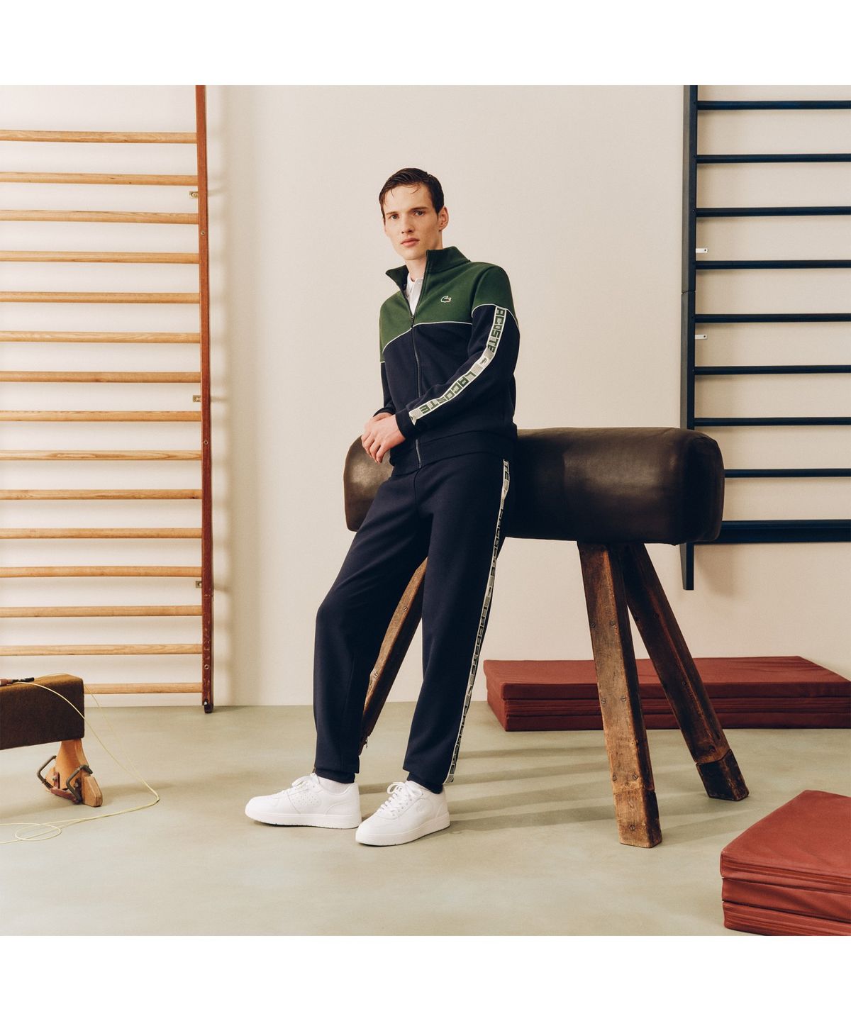 라코스테(LACOSTE) 남성 라코스테 레터링 테니스 스웻자켓 SH4751-55N 802