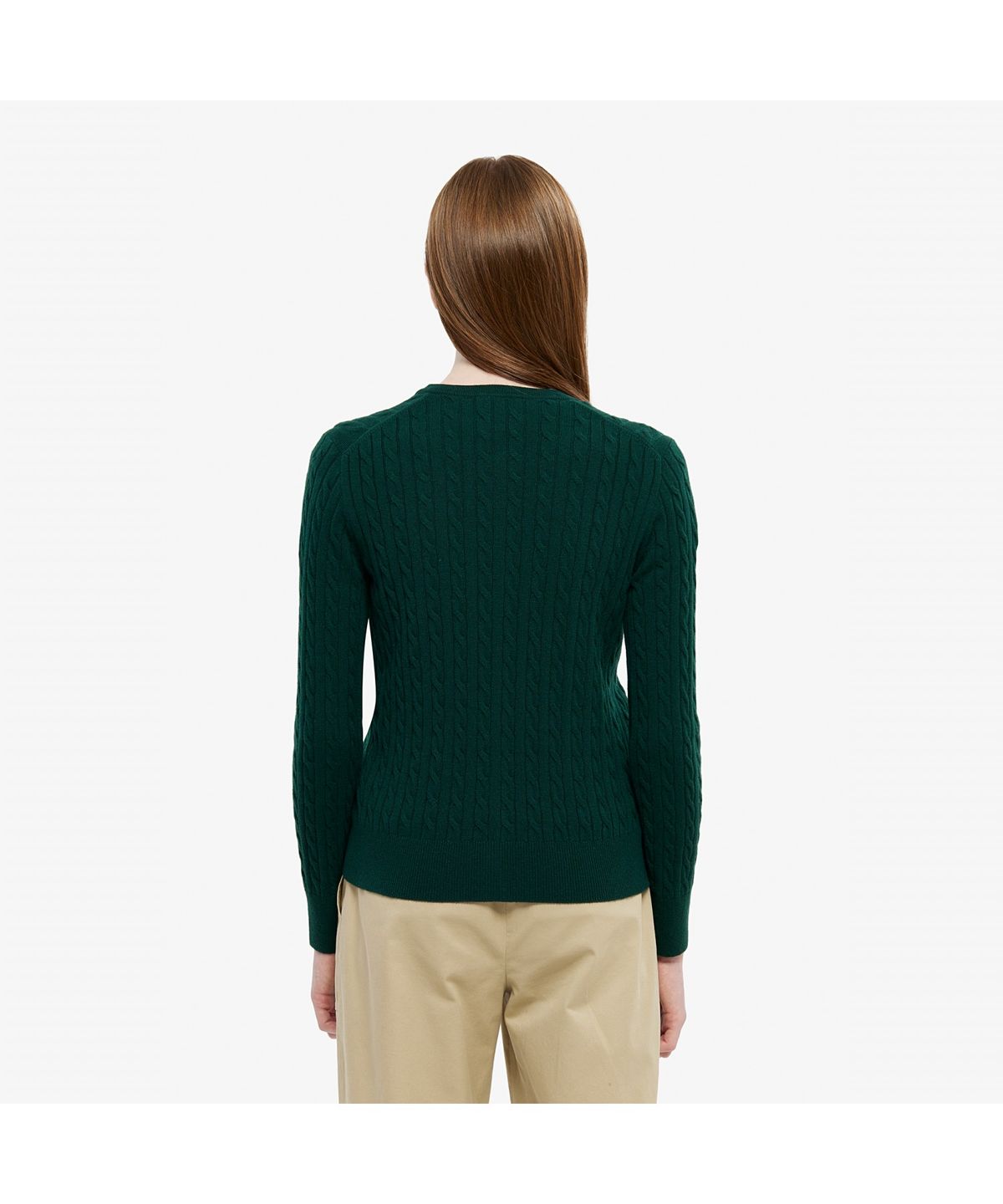 라코스테(LACOSTE) 여성 케이블 크루넥 가디건 AF092E-55N YZP