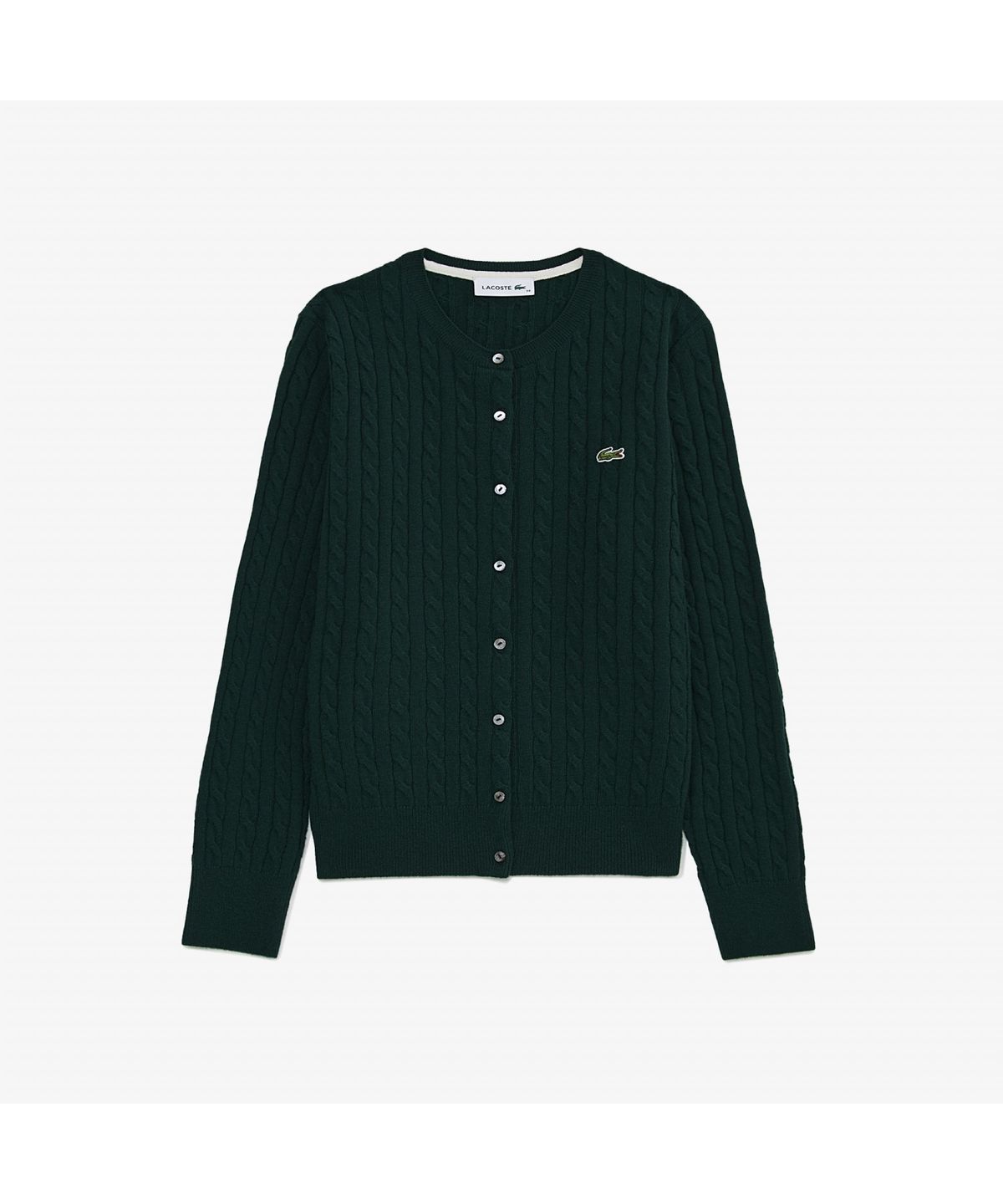 라코스테(LACOSTE) 여성 케이블 크루넥 가디건 AF092E-55N YZP