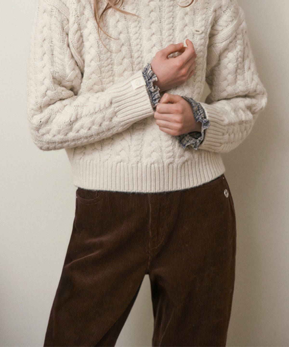 헤인트(HAINT) HAZEL STRAIGHT-CUT CORDUROY PANTS 6COL_BROWN