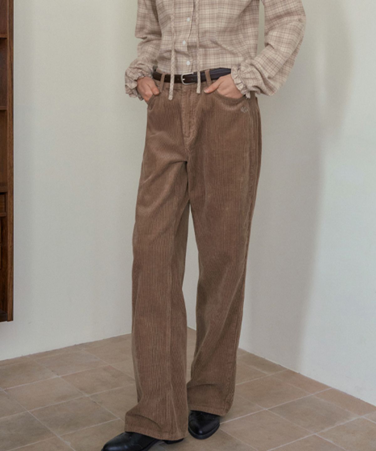 헤인트(HAINT) HAZEL STRAIGHT-CUT CORDUROY PANTS 6COL_BEIGE