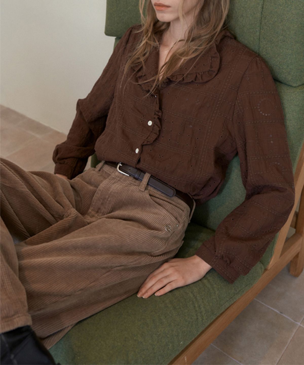 헤인트(HAINT) HAZEL STRAIGHT-CUT CORDUROY PANTS 6COL_BEIGE
