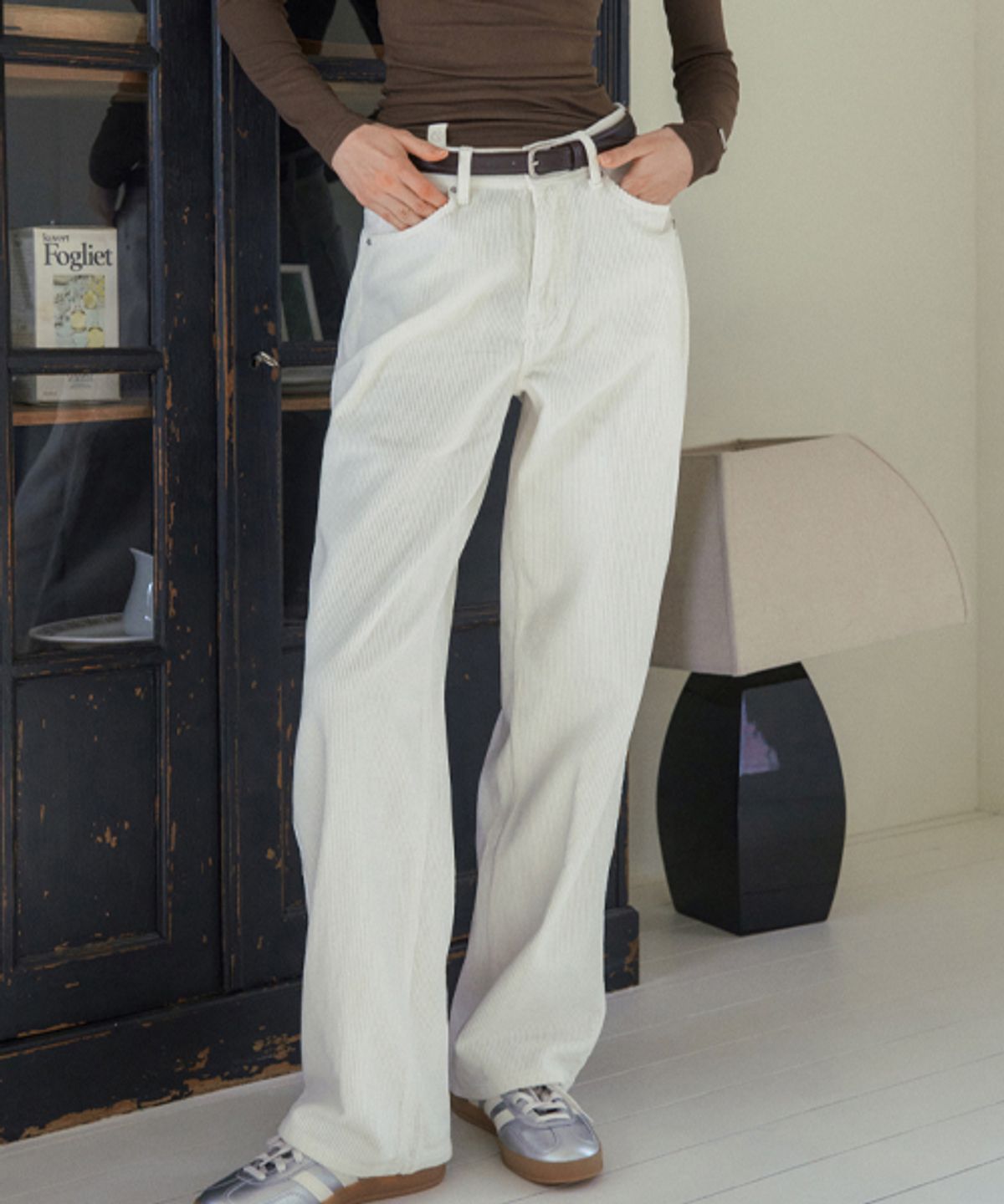 헤인트(HAINT) HAZEL STRAIGHT-CUT CORDUROY PANTS 6COL_IVORY