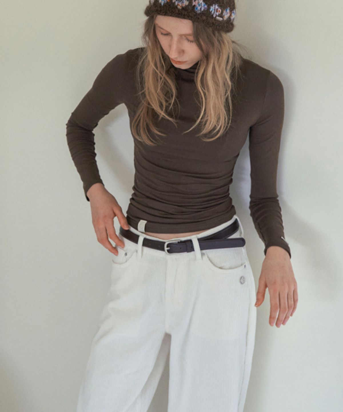 헤인트(HAINT) HAZEL STRAIGHT-CUT CORDUROY PANTS 6COL_IVORY