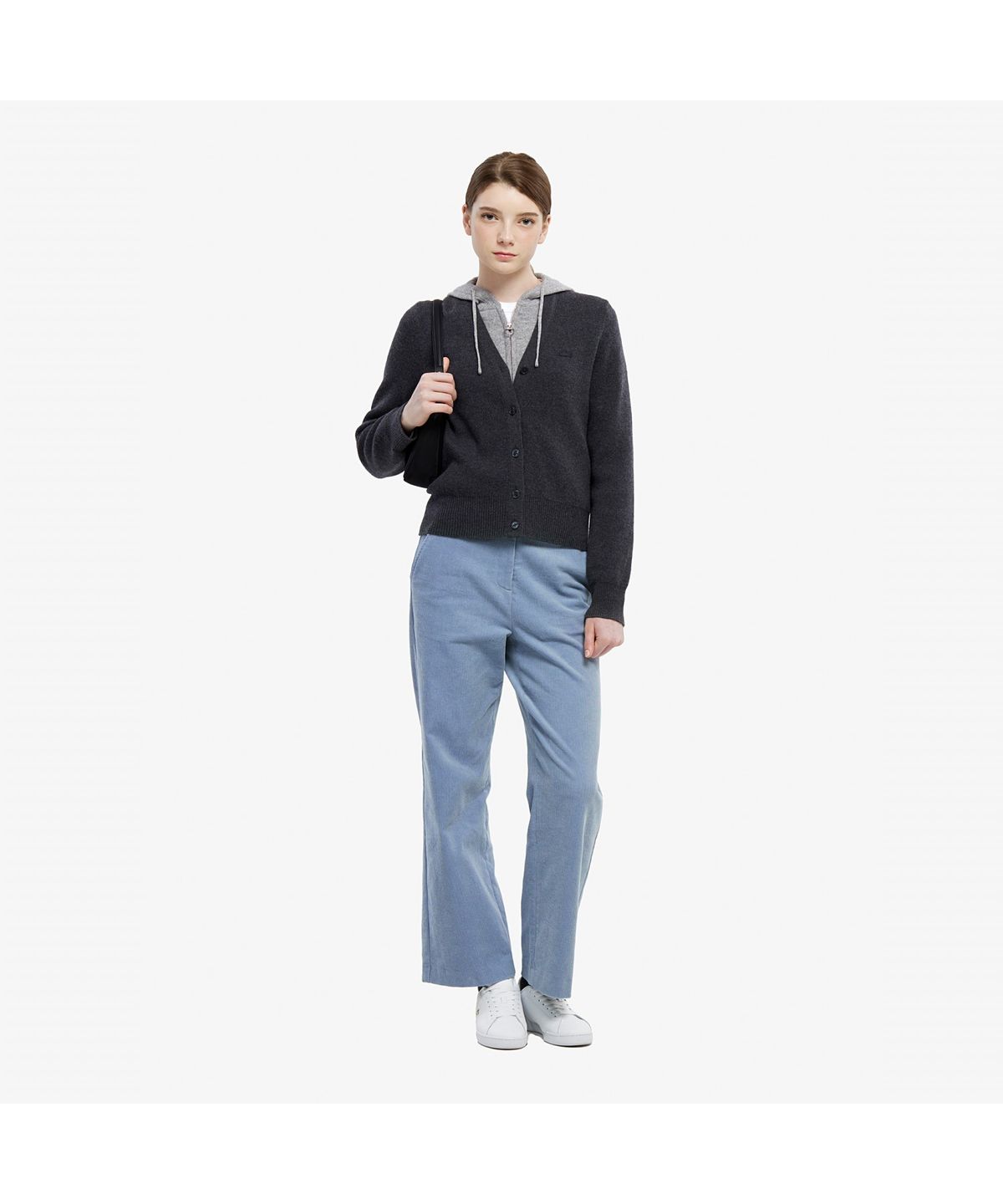 라코스테(LACOSTE) 여성 베이직 브이넥 가디건 AF209E-55N 050