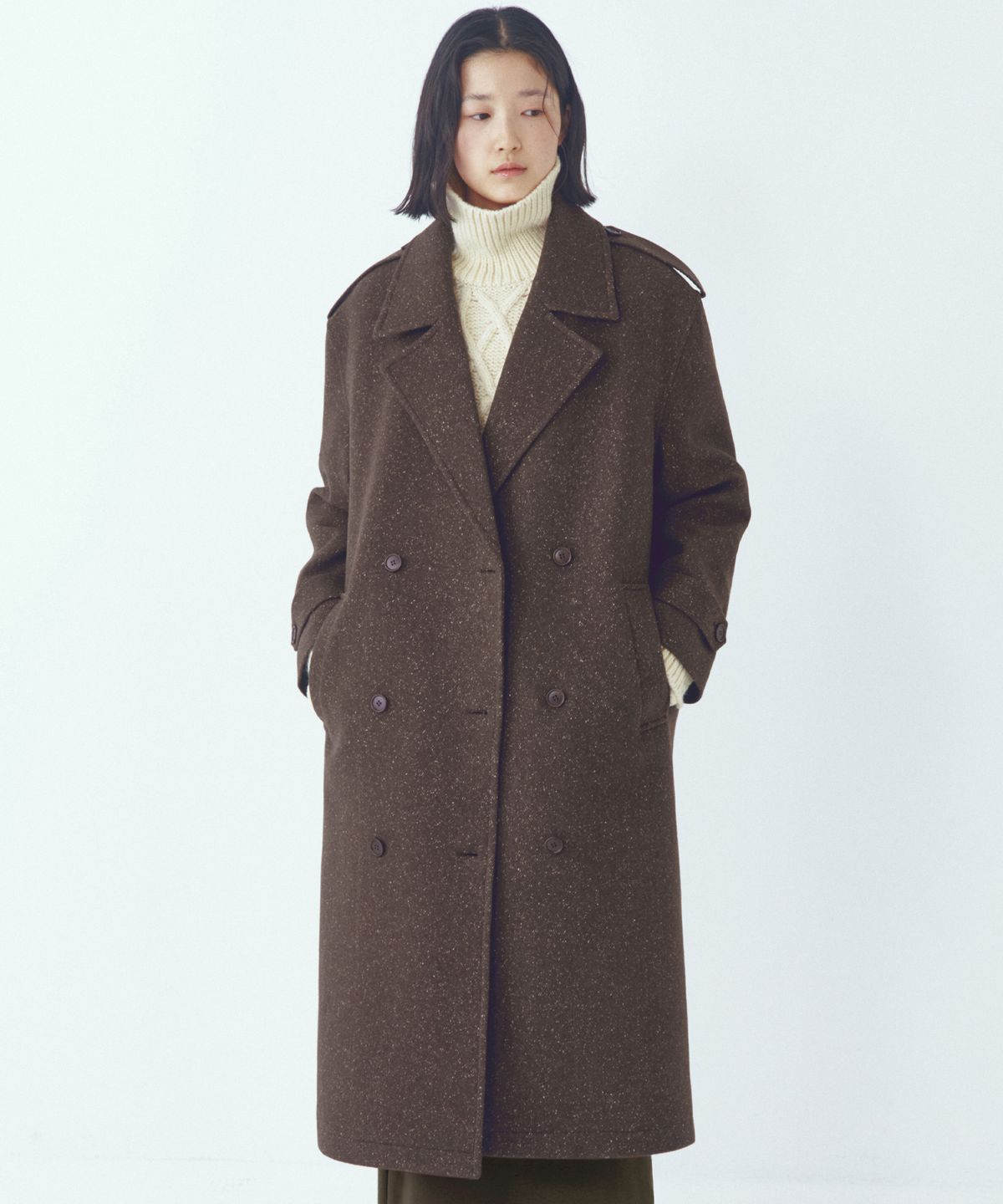 씨타(CITTA) Wool Blended Tailored Maxi Long Coat_CTO148(Brown)