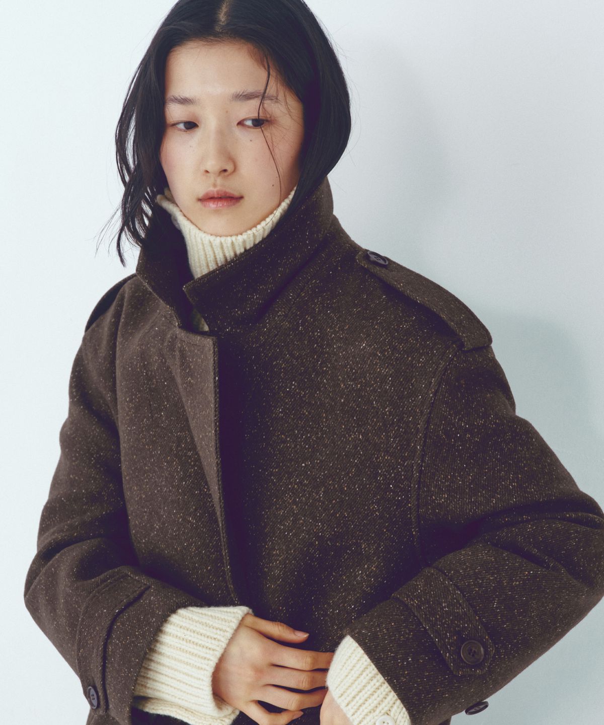 씨타(CITTA) Wool Blended Tailored Maxi Long Coat_CTO148(Brown)