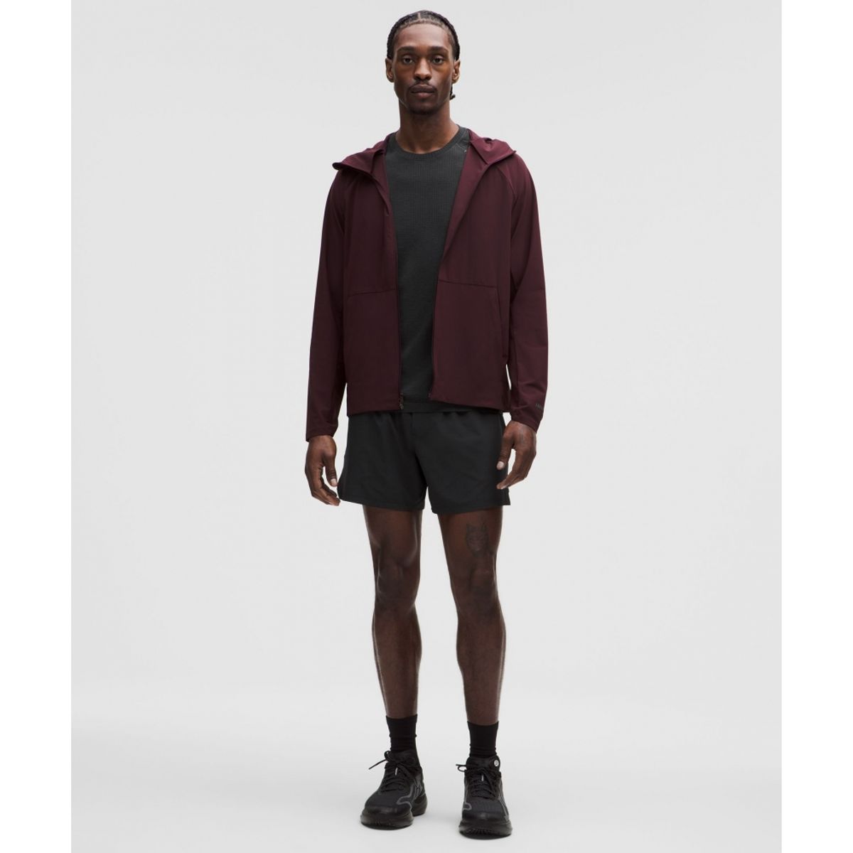 룰루레몬(LULULEMON) 마일 메이커 런 크루 립스탑 라인드 쇼츠 6inch  BLK