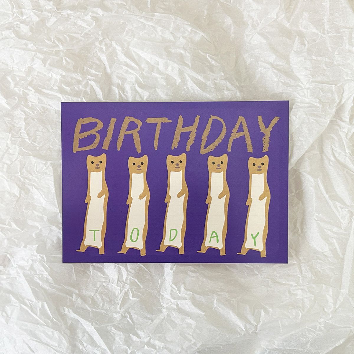 콩주편지(KONGJUDESIGNS) 족제비 생일 편지지 세트