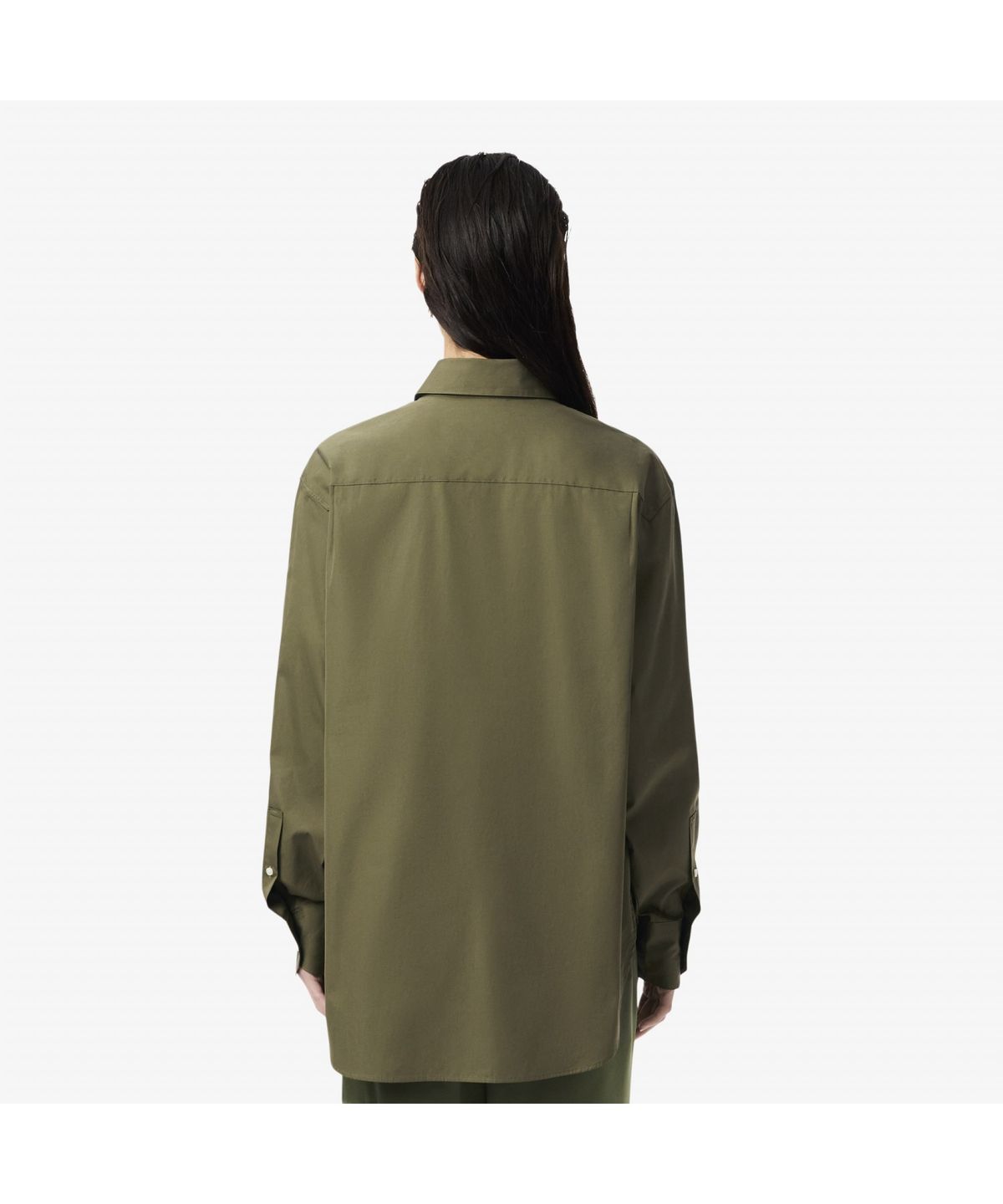 라코스테(LACOSTE) 여성 오버사이즈 포플린 셔츠 CF0215-55N E9F