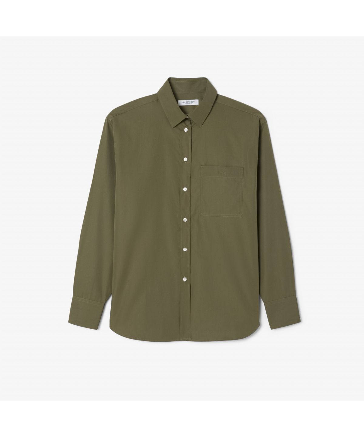 라코스테(LACOSTE) 여성 오버사이즈 포플린 셔츠 CF0215-55N E9F
