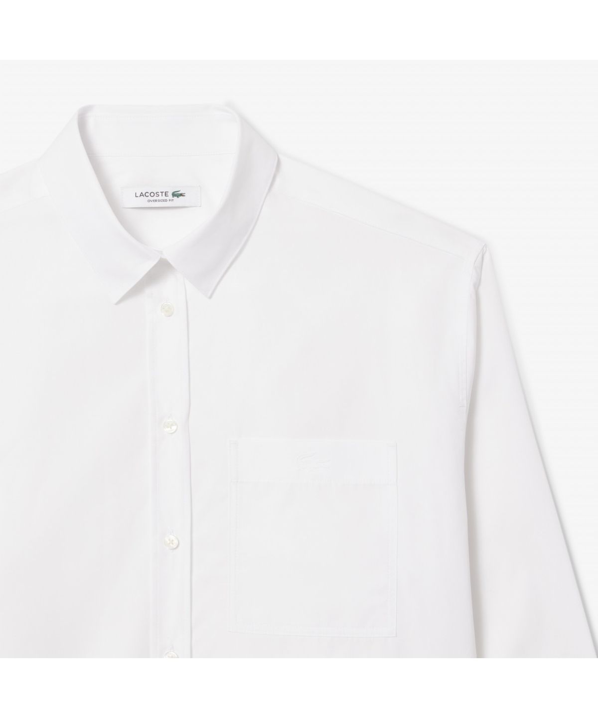 라코스테(LACOSTE) 여성 오버사이즈 포플린 셔츠 CF0215-55N 001