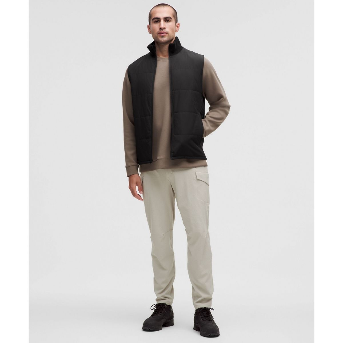 룰루레몬(LULULEMON) 워터 리펠런트 풀집 스웨터 베스트  BLK