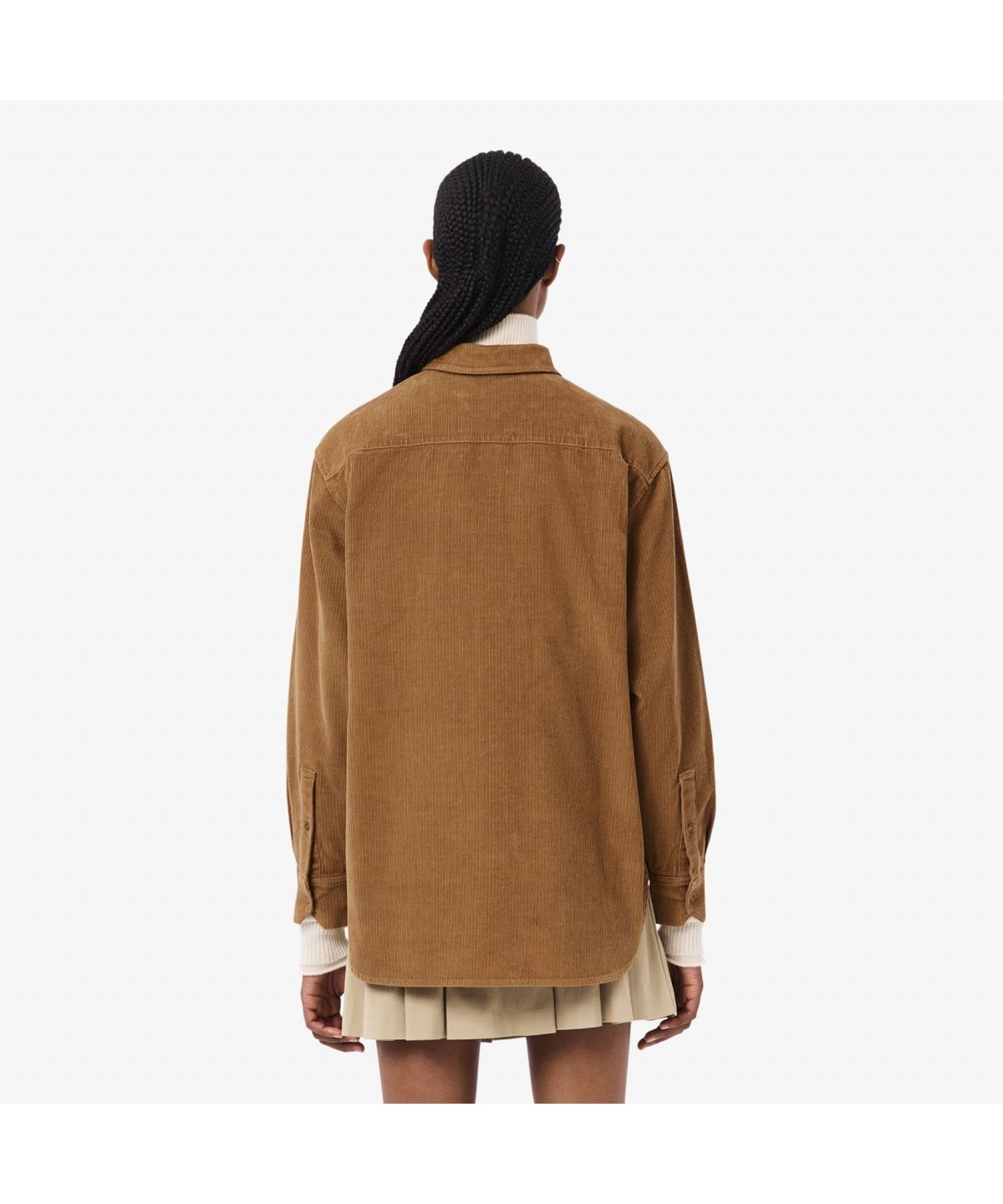 라코스테(LACOSTE) 여성 코듀로이 로고 자수 셔츠 CF5336-55N DPC