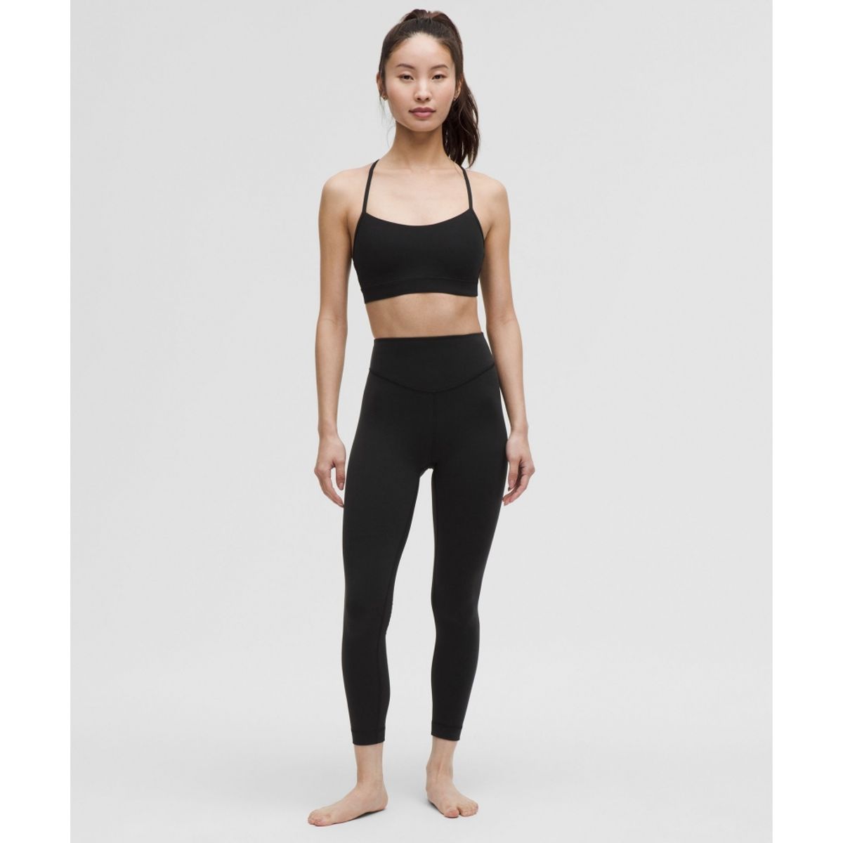 룰루레몬(LULULEMON) 플로우 Y 브라 Nulu *라이트 서포트, A C컵  BLK