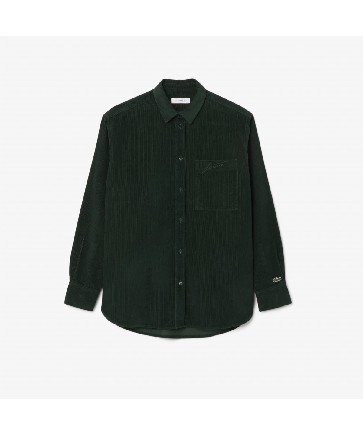 라코스테(LACOSTE) 여성 코듀로이 로고 자수 셔츠 CF5336-55N YZP