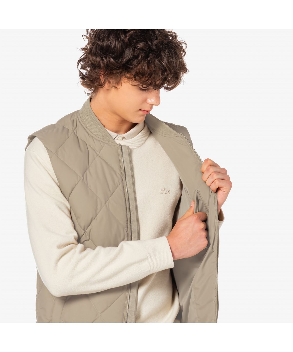 라코스테(LACOSTE) 남성 다이아 퀼팅 다운 베스트 BH282E-55N 02S