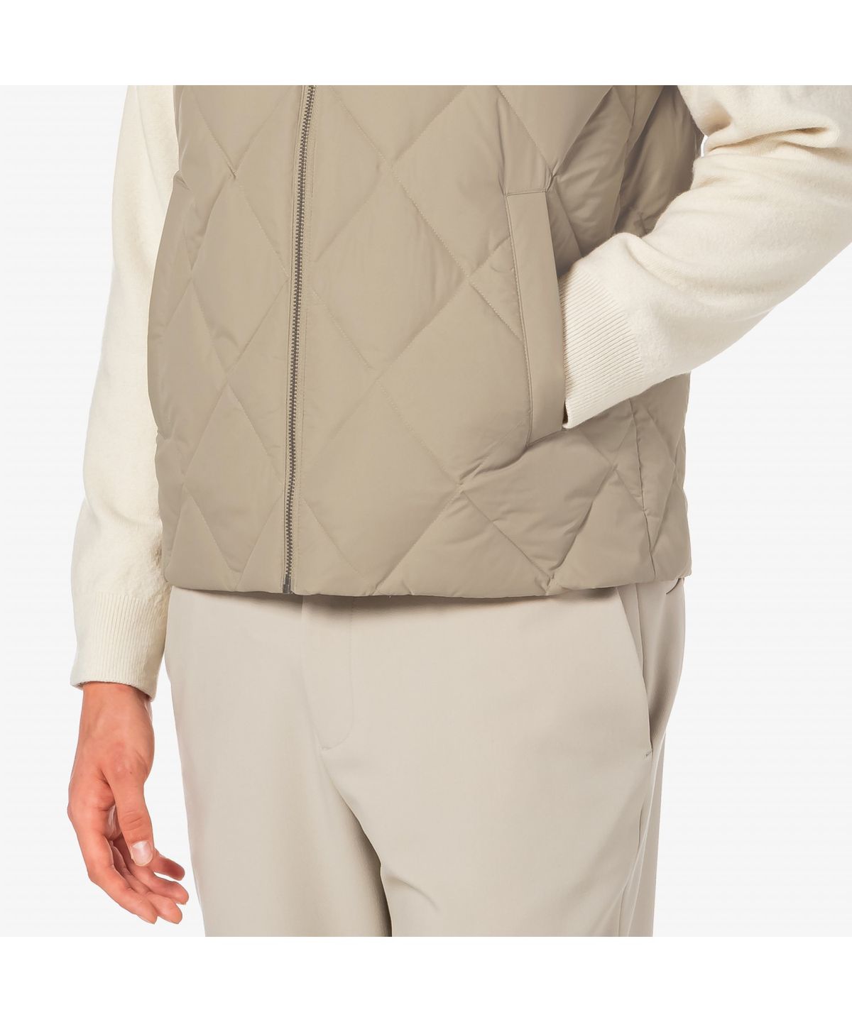 라코스테(LACOSTE) 남성 다이아 퀼팅 다운 베스트 BH282E-55N 02S