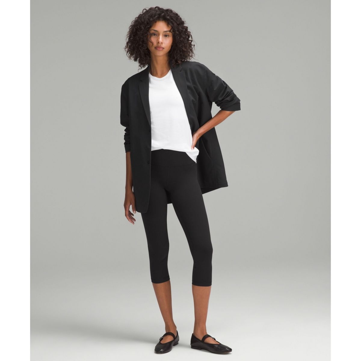 룰루레몬(LULULEMON) Align™ 하이라이즈 크롭 21inch  BLK