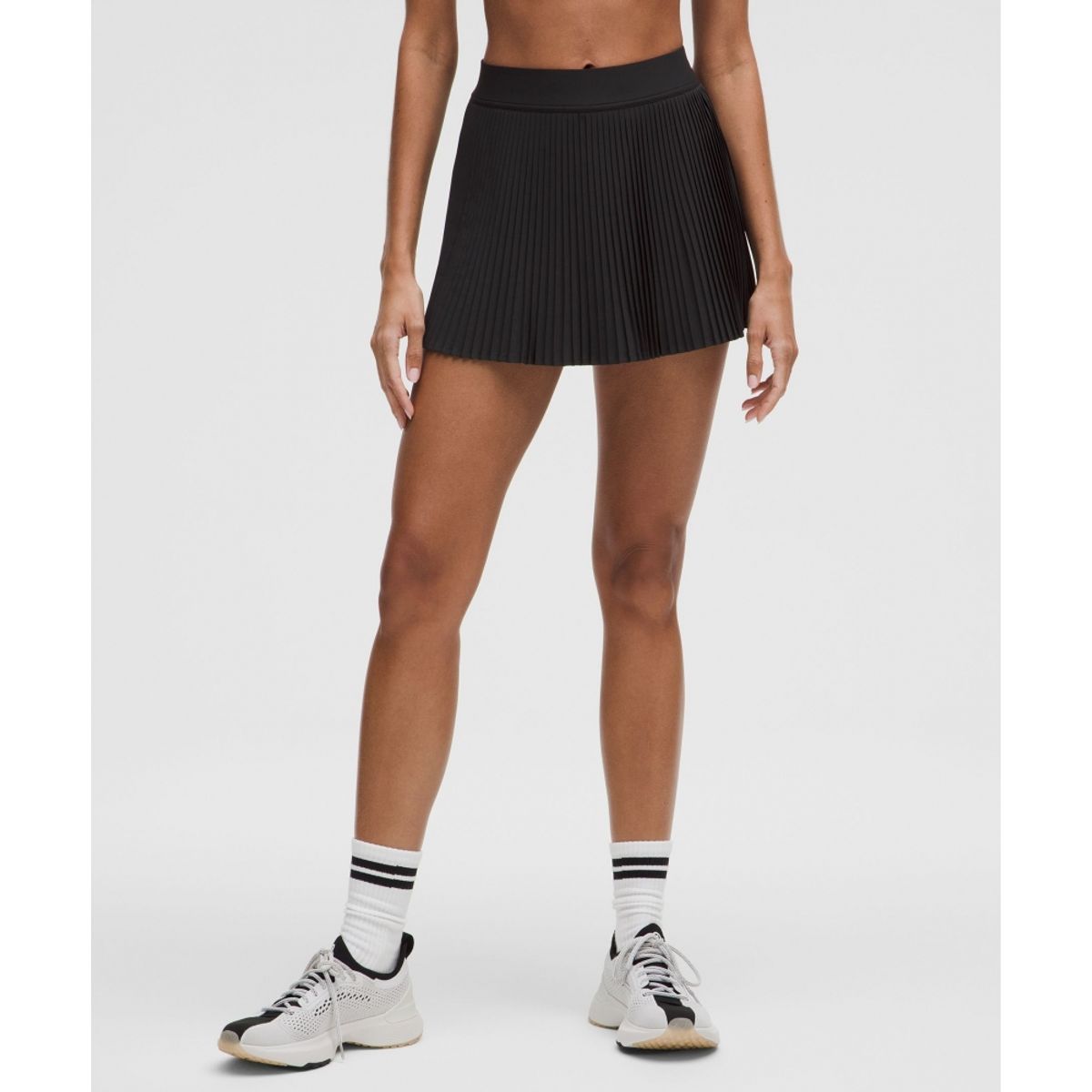 룰루레몬(LULULEMON) 리플리트 하이라이즈 플리티드 테니스 스커트  BLK