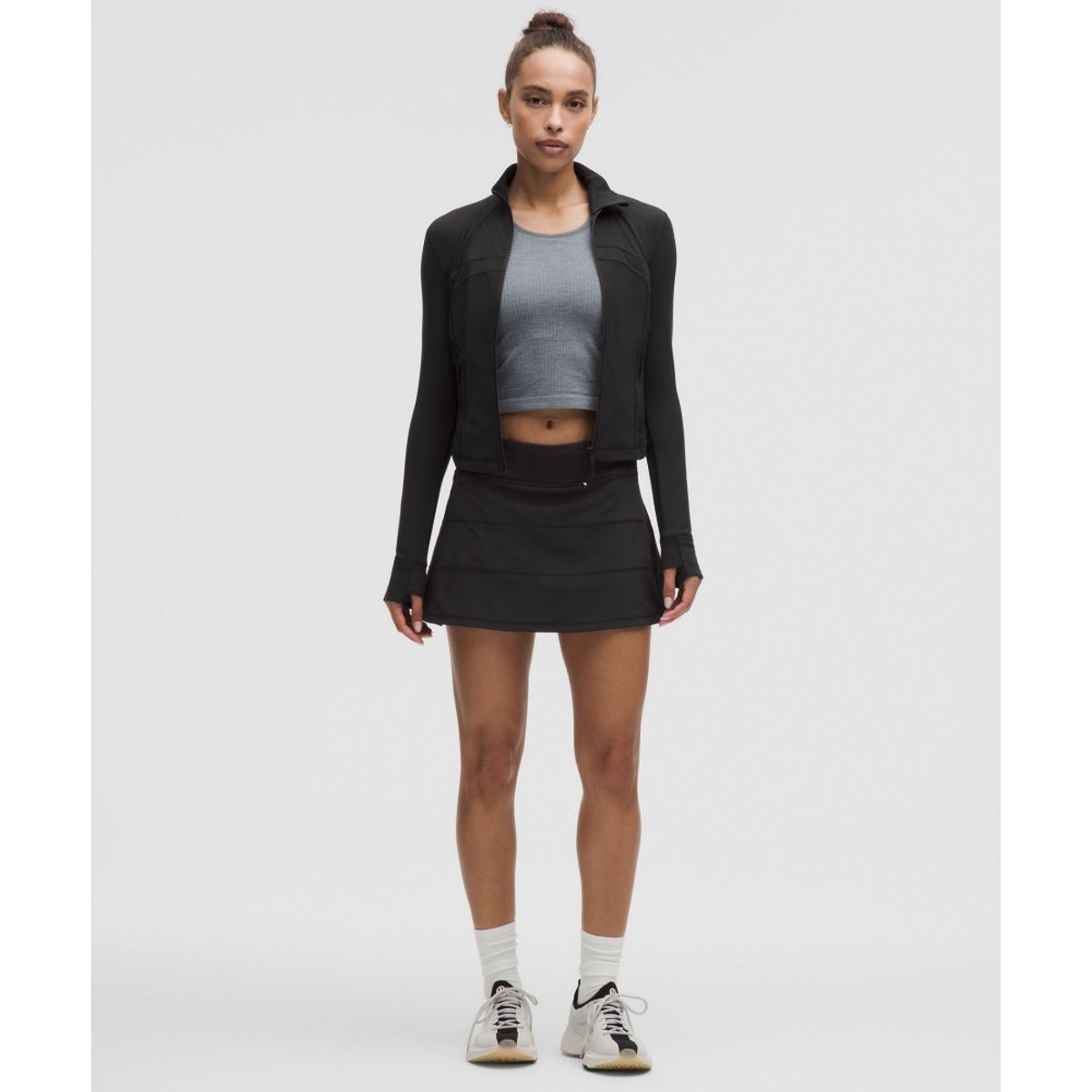 룰루레몬(LULULEMON) 디파인 크롭 재킷 *리브드 Nulu  BLK