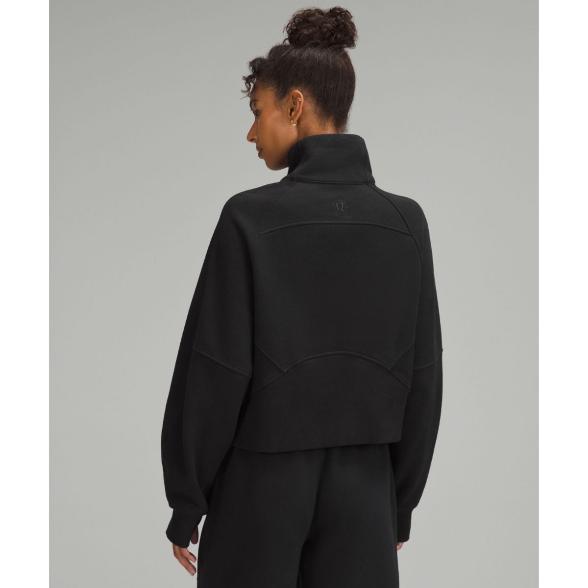 룰루레몬(LULULEMON) 스쿠바 오버사이즈드 퍼넬넥 하프집  BLK