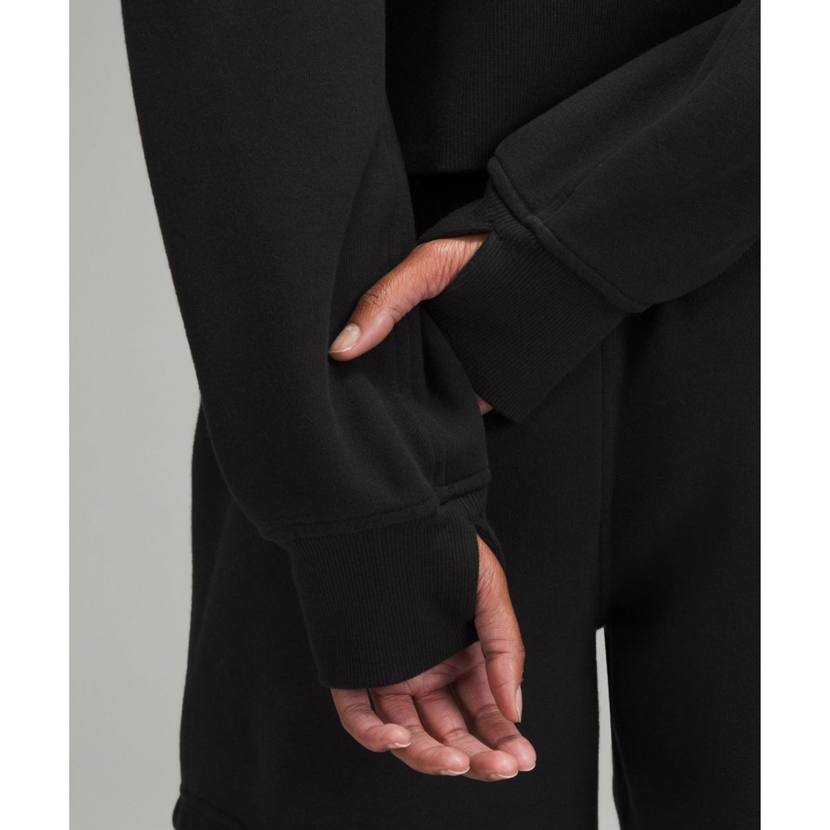 룰루레몬(LULULEMON) 스쿠바 오버사이즈드 퍼넬넥 하프집  BLK