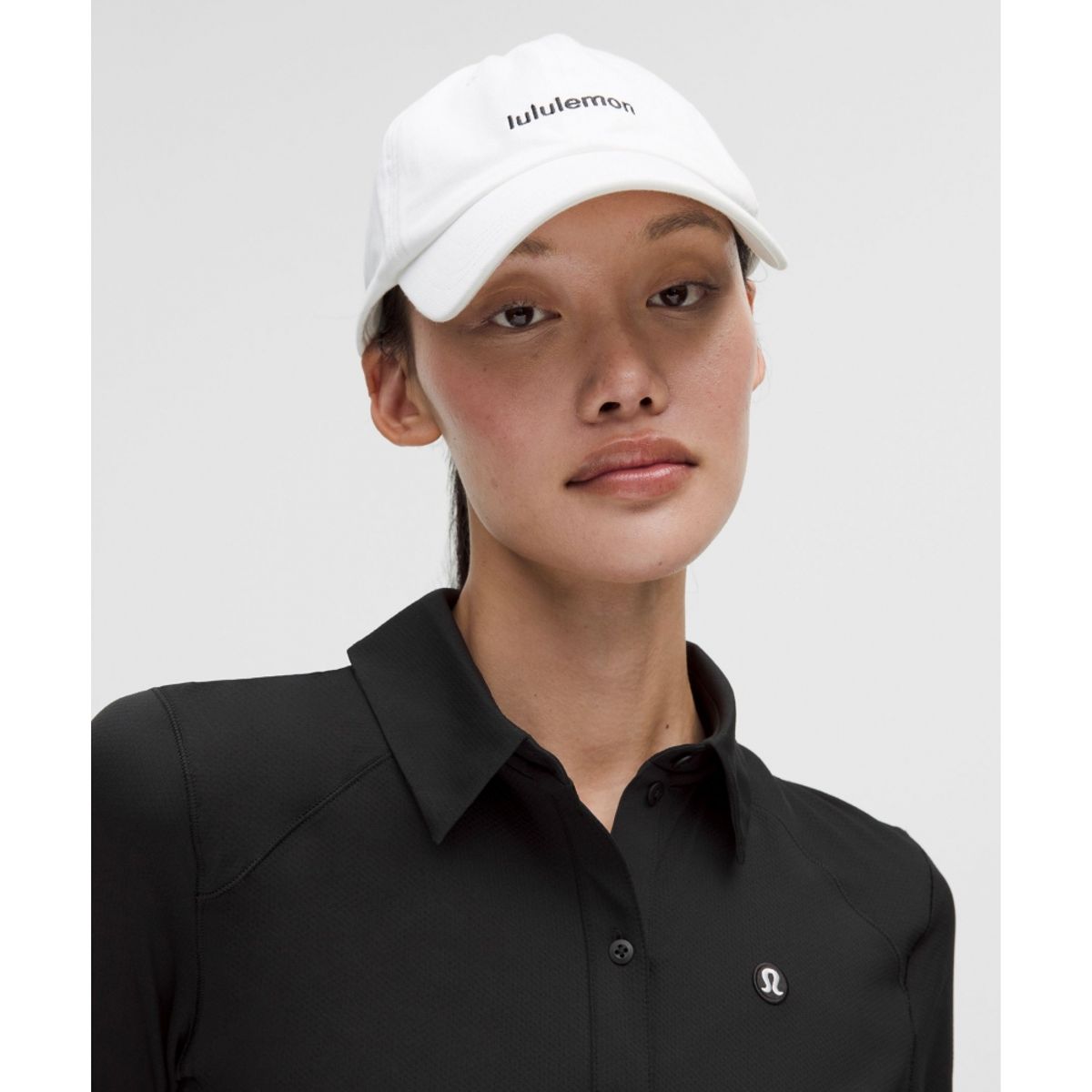 룰루레몬(LULULEMON) 퀵 드라이 롱슬리브 폴로 셔츠 *스트레이트 헴  BLK