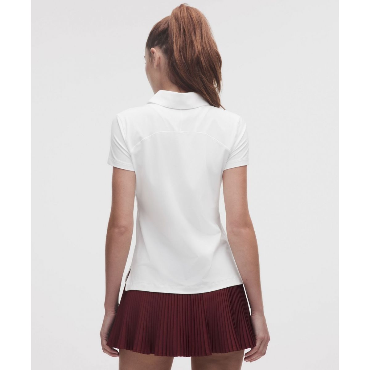 룰루레몬(LULULEMON) 퀵 드라이 숏슬리브 폴로 셔츠 스트레이트 헴 *로고  WHT