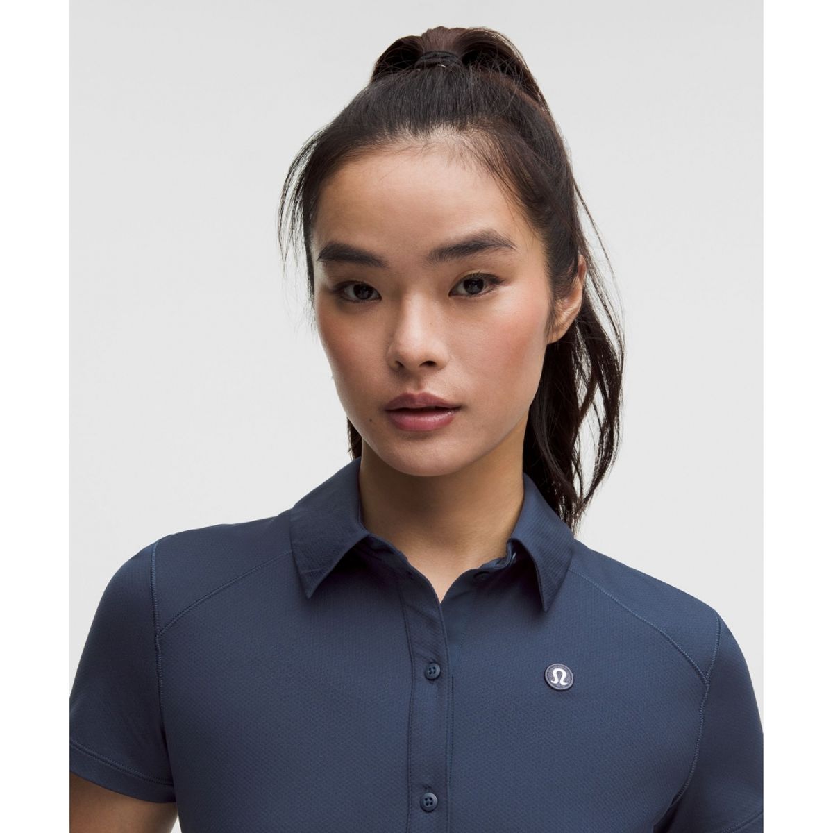 룰루레몬(LULULEMON) 퀵 드라이 숏슬리브 폴로 셔츠 스트레이트 헴 *로고  CLBL