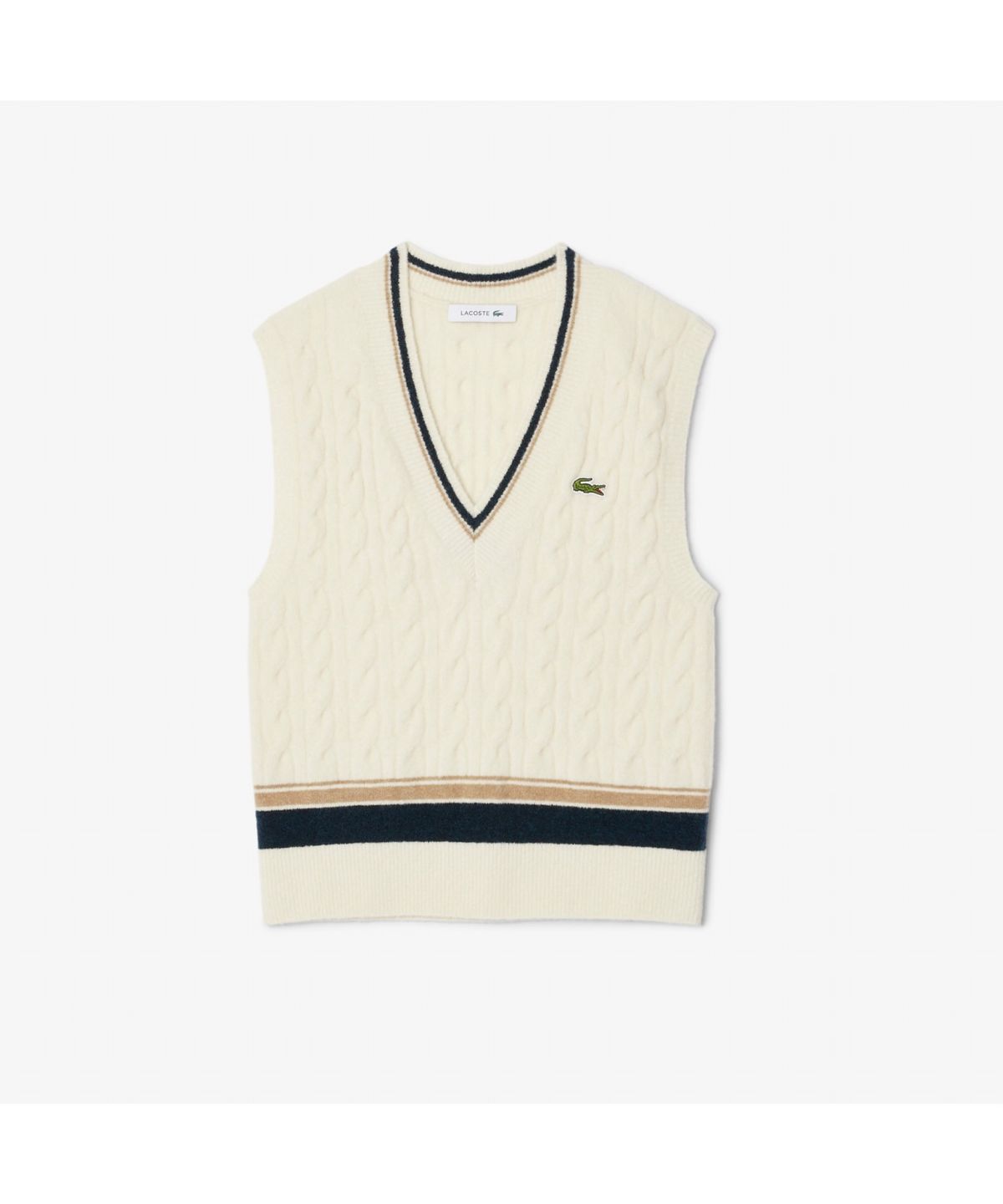 라코스테(LACOSTE) 여성 티핑포인트 케이블 베스트 AF4005-55N XFJ