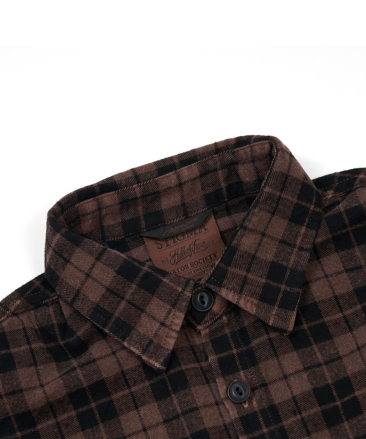 스티그마(STIGMA) PIGMENT CROP OVER SHIRTS BROWN